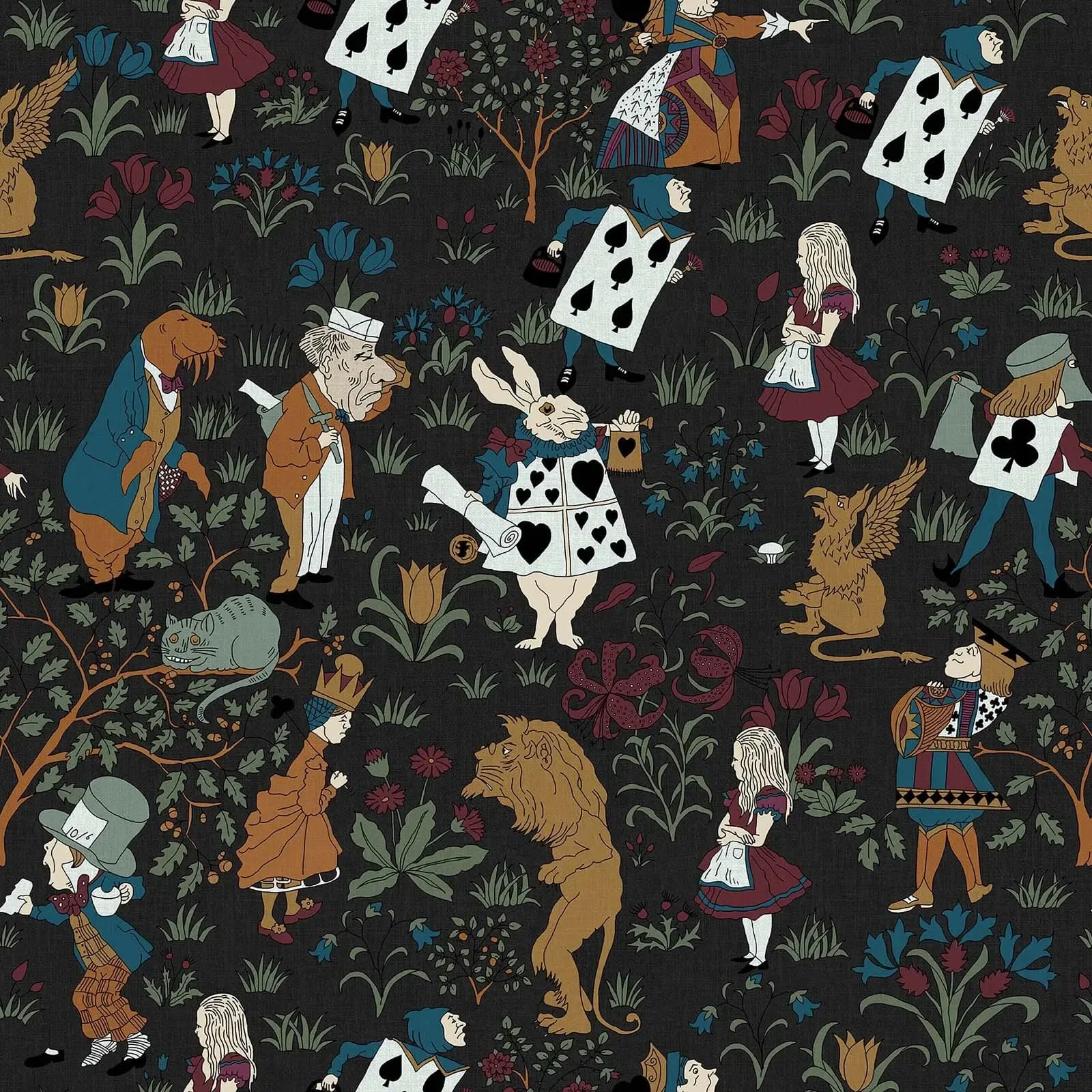 ALICE IN WONDERLAND Wallpaper – Noir