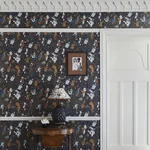 House of Hackney Alice In Wonderland wallpaper in Noir – SKU 1-WA-ALI-DI-NOI-XXX