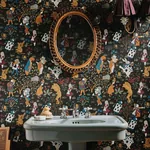 House of Hackney Alice In Wonderland wallpaper in Noir – SKU 1-WA-ALI-DI-NOI-XXX