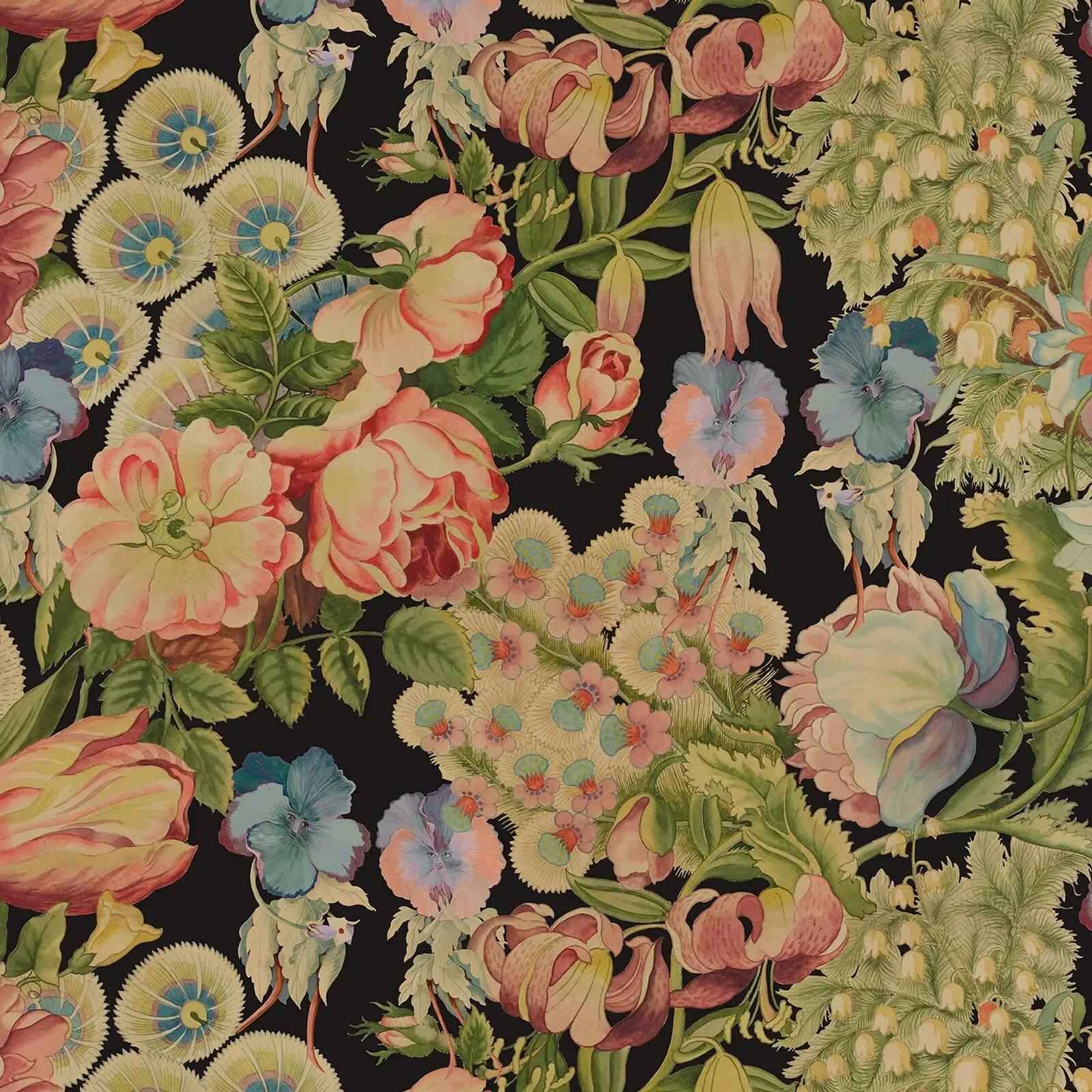 House of Hackney Amatoria Magna wallpaper in Noir – SKU 1-WA-AMM-DI-NOI-XXX