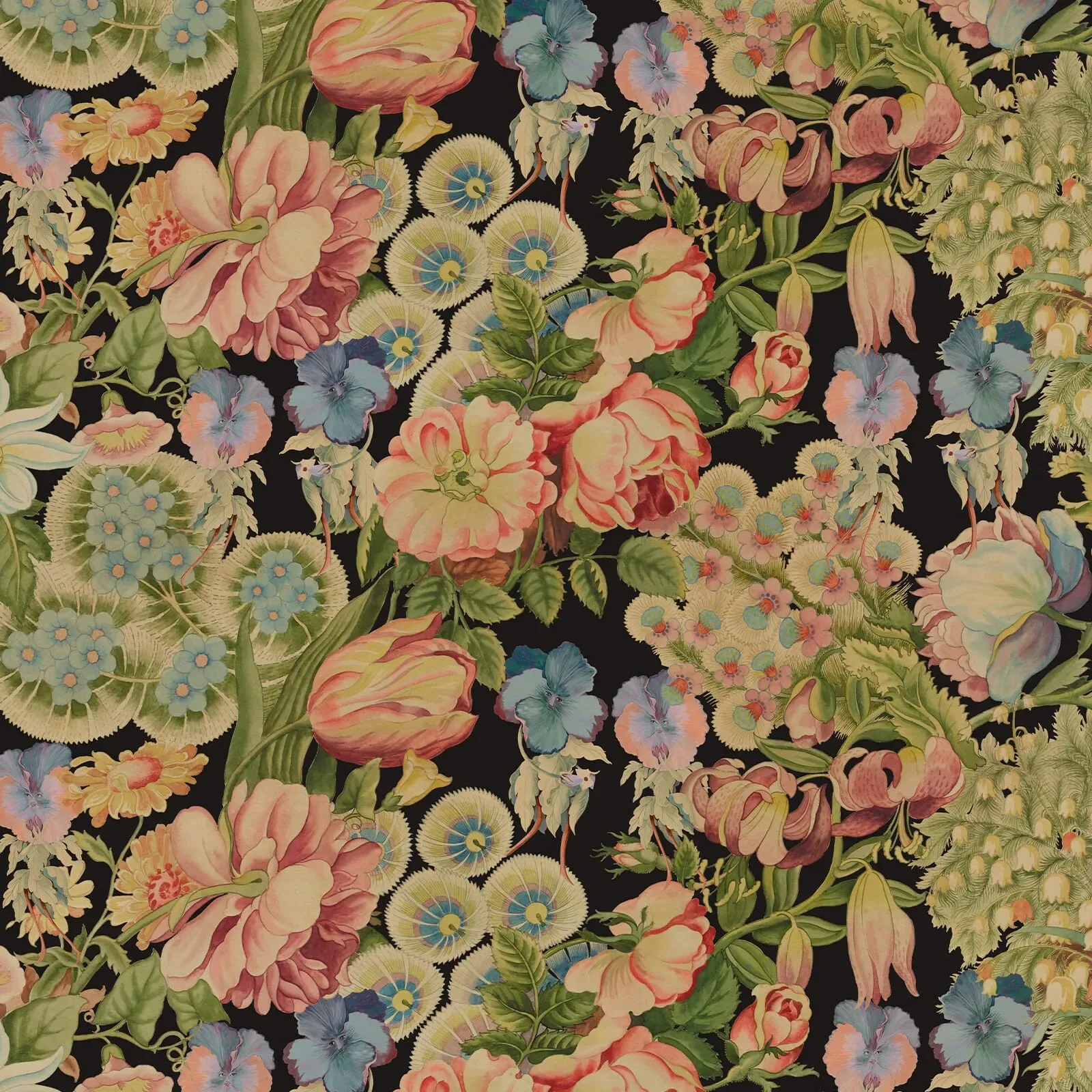 House of Hackney Amatoria wallpaper in Noir – SKU 1-WA-AMT-DI-NOI-XXX