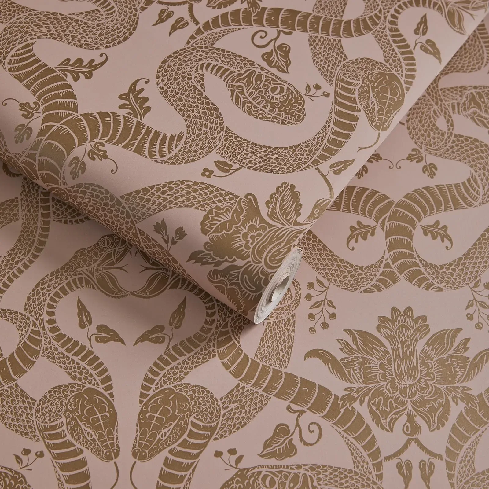 House of Hackney Anaconda wallpaper in Dusky Pink – SKU 1-WA-ANC-TR-PNK-XXX