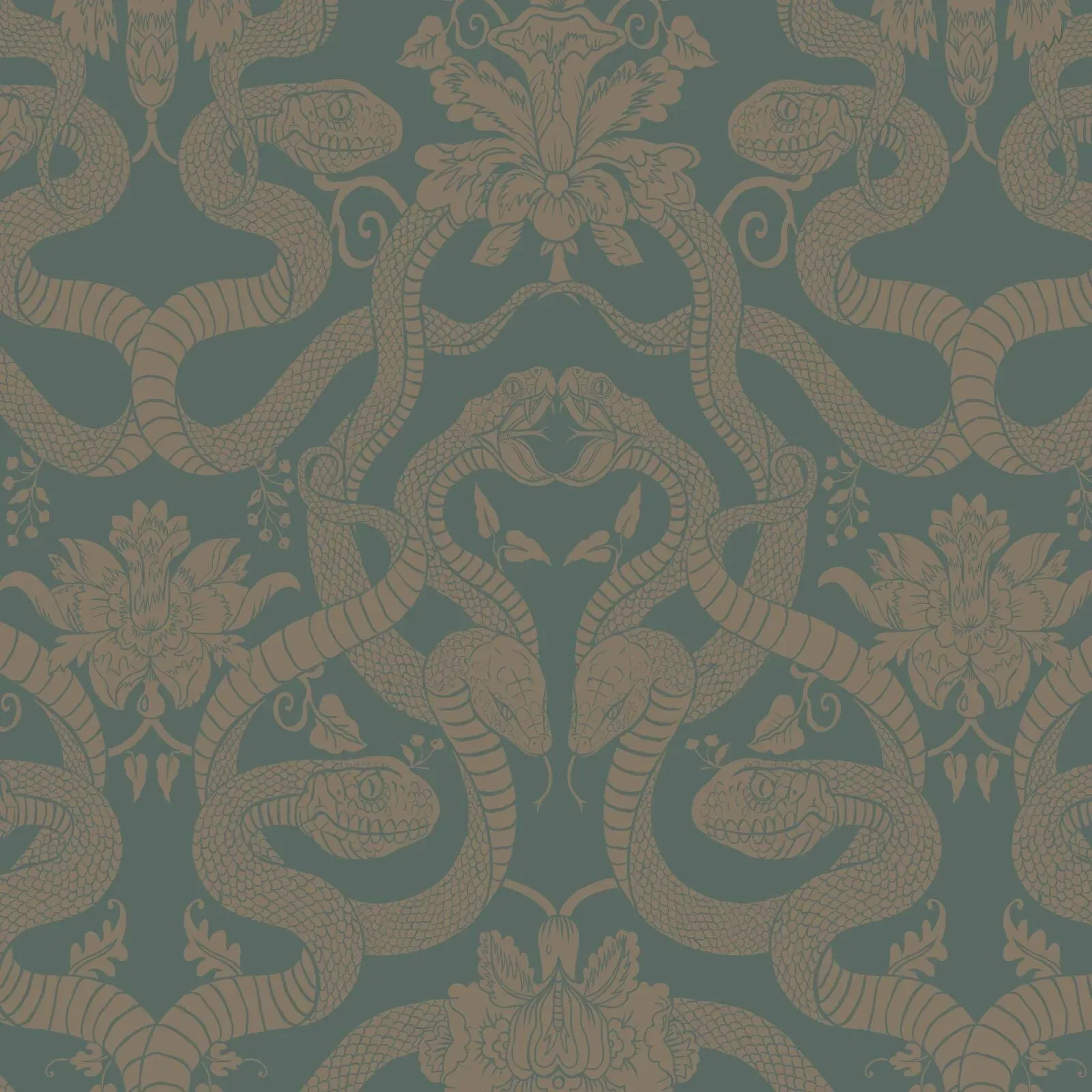 House of Hackney Anaconda wallpaper in Eucalyptus – SKU 1-WA-ANC-TR-EUC-XXX