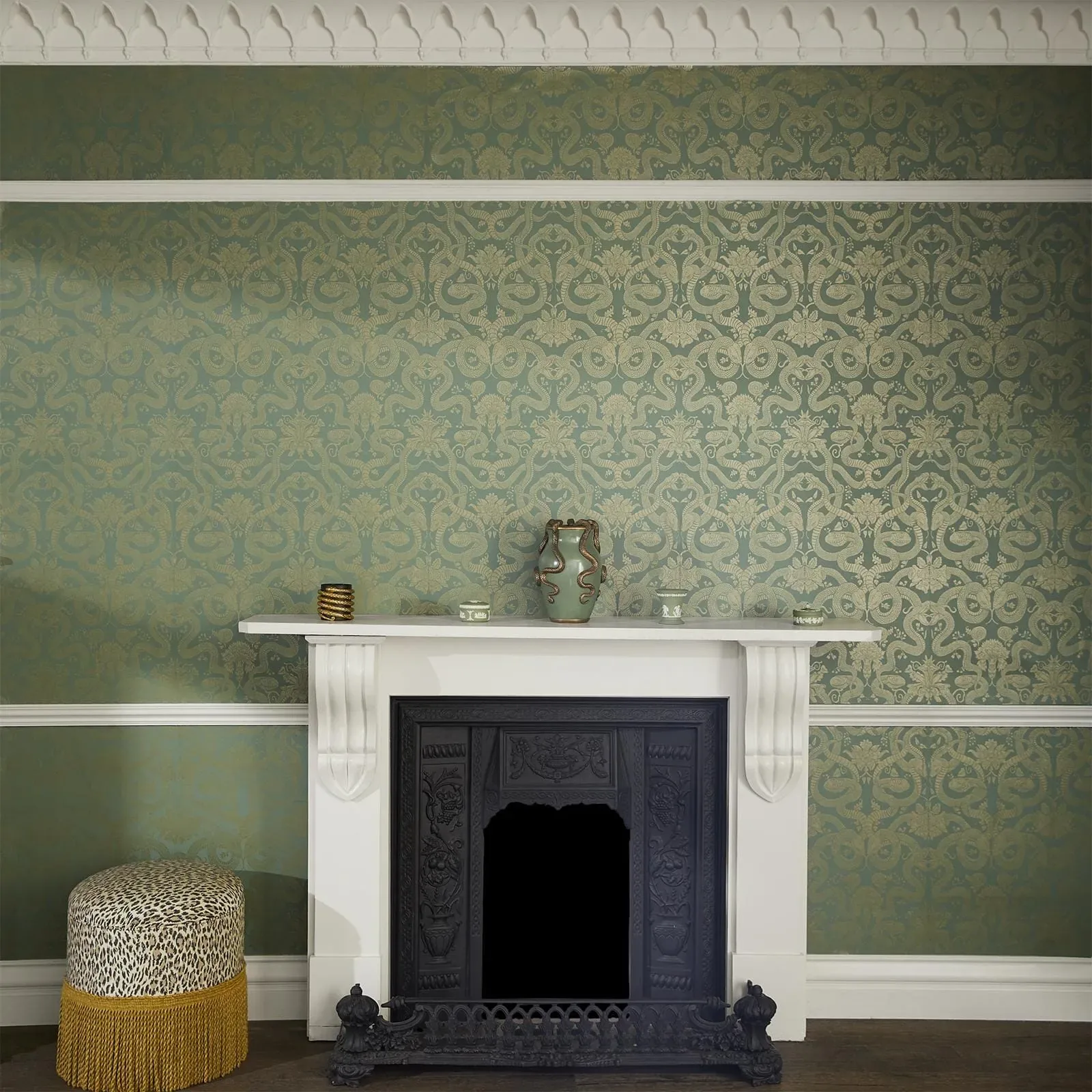 House of Hackney Anaconda wallpaper in Eucalyptus – SKU 1-WA-ANC-TR-EUC-XXX