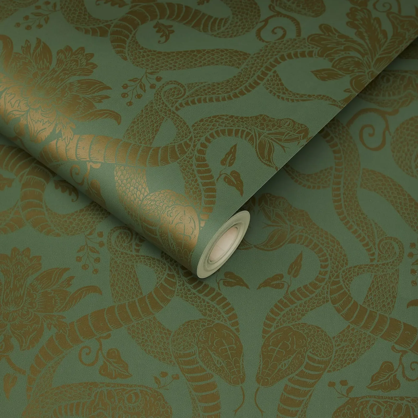 House of Hackney Anaconda wallpaper in Eucalyptus – SKU 1-WA-ANC-TR-EUC-XXX