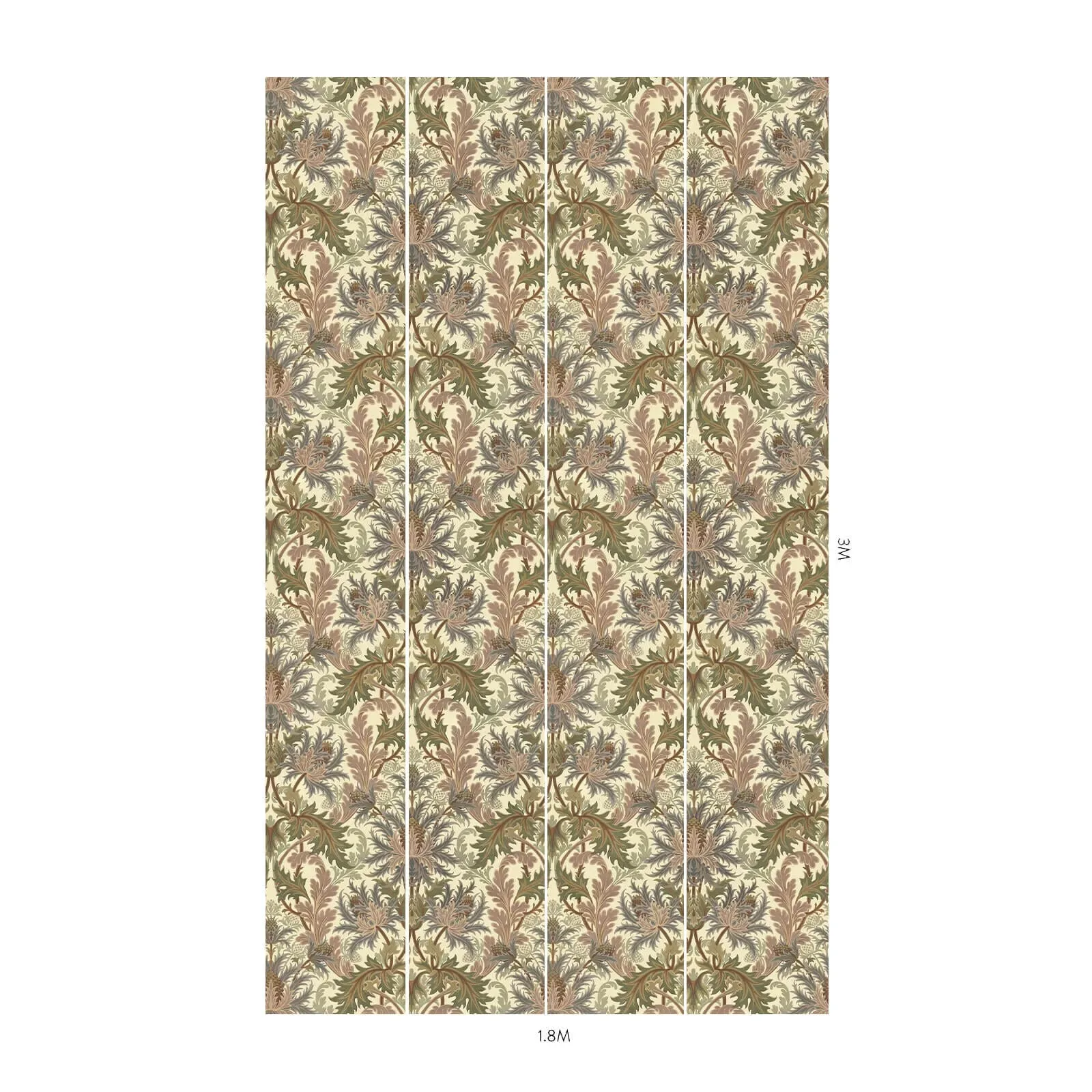 House of Hackney Aquifolia wallpaper in Ecru – SKU 1-WA-AQF-DI-ECR-XXX
