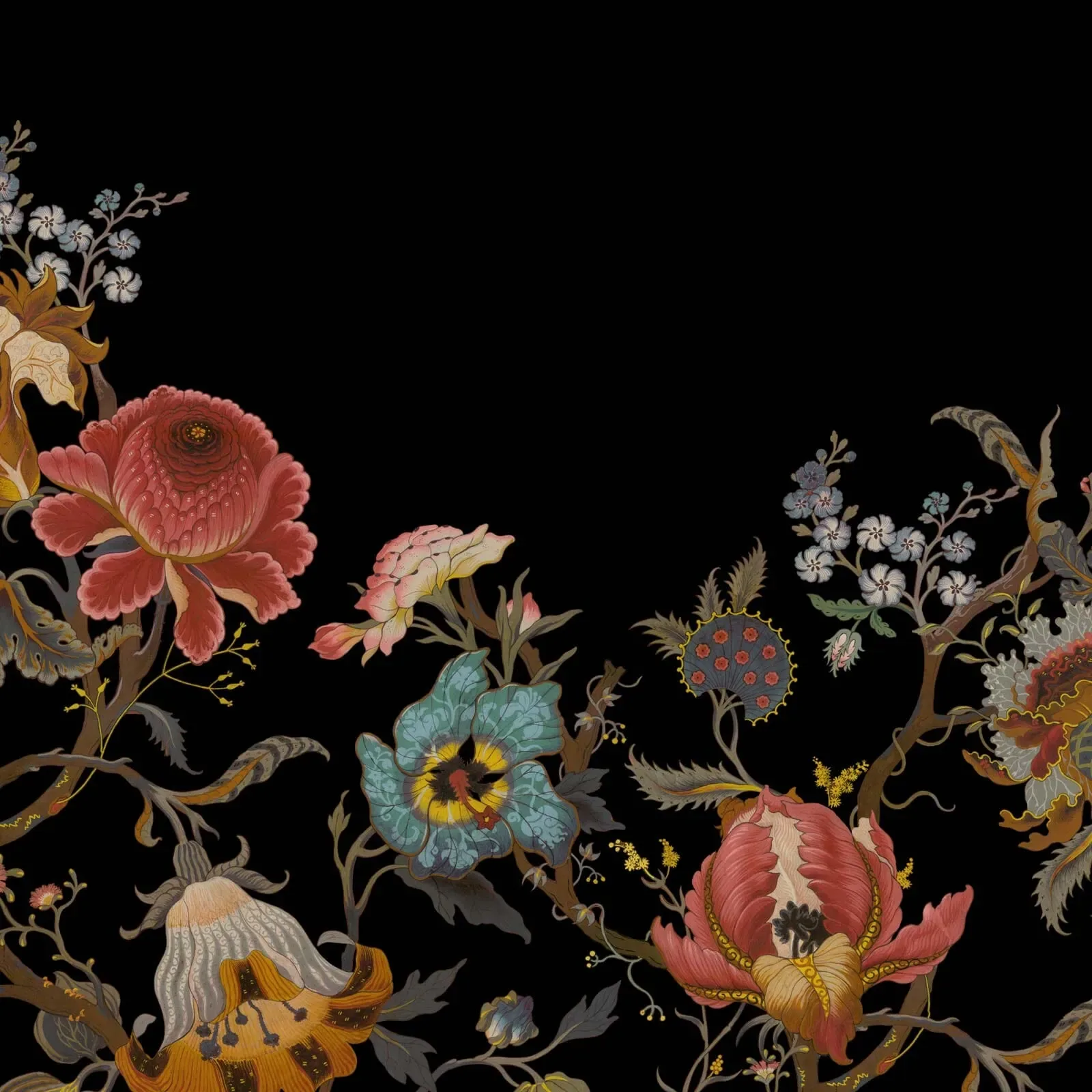 House of Hackney Artemis wallpaper in Black – SKU 1-WA-ART-DI-BLK-PBL