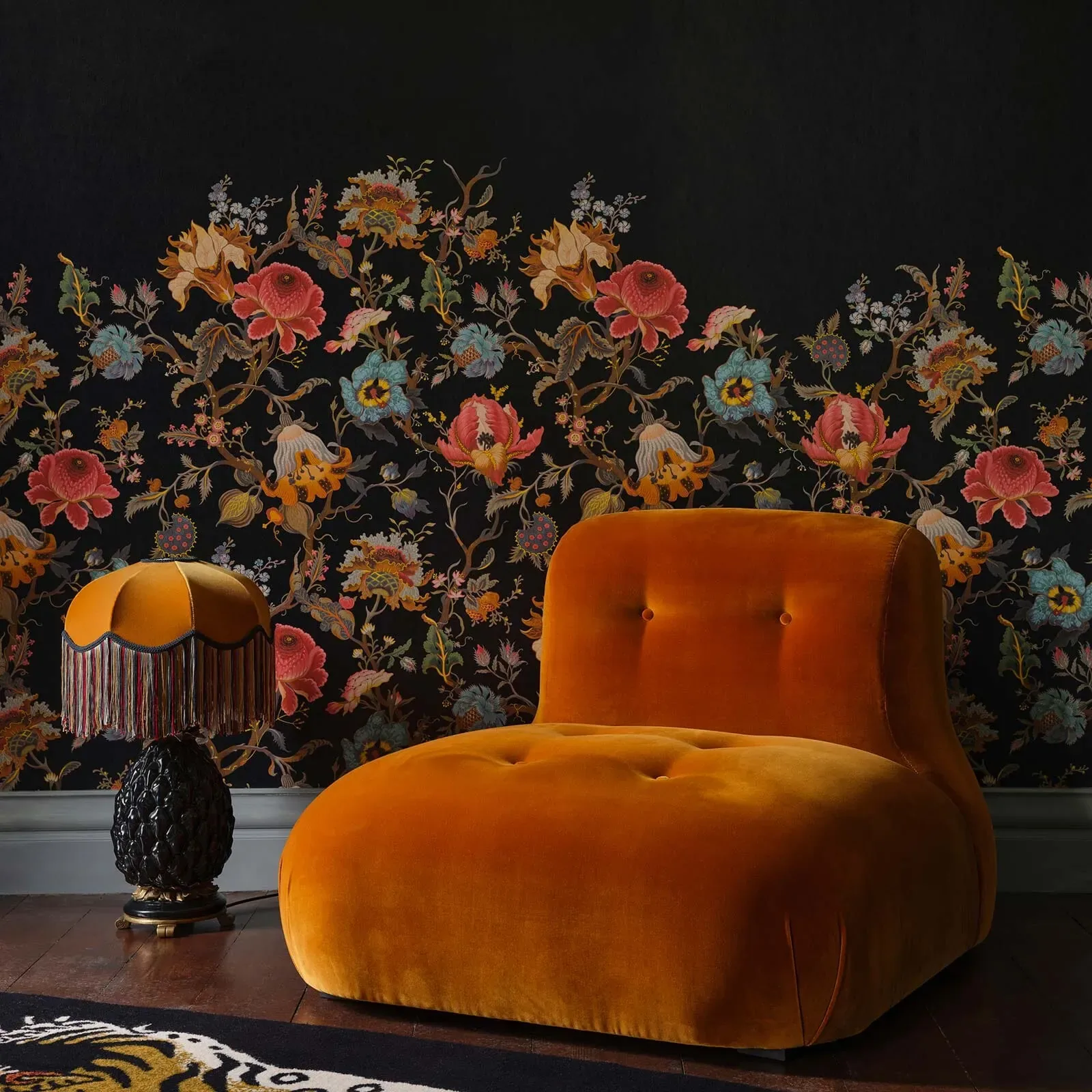 House of Hackney Artemis wallpaper in Black – SKU 1-WA-ART-DI-BLK-PBL