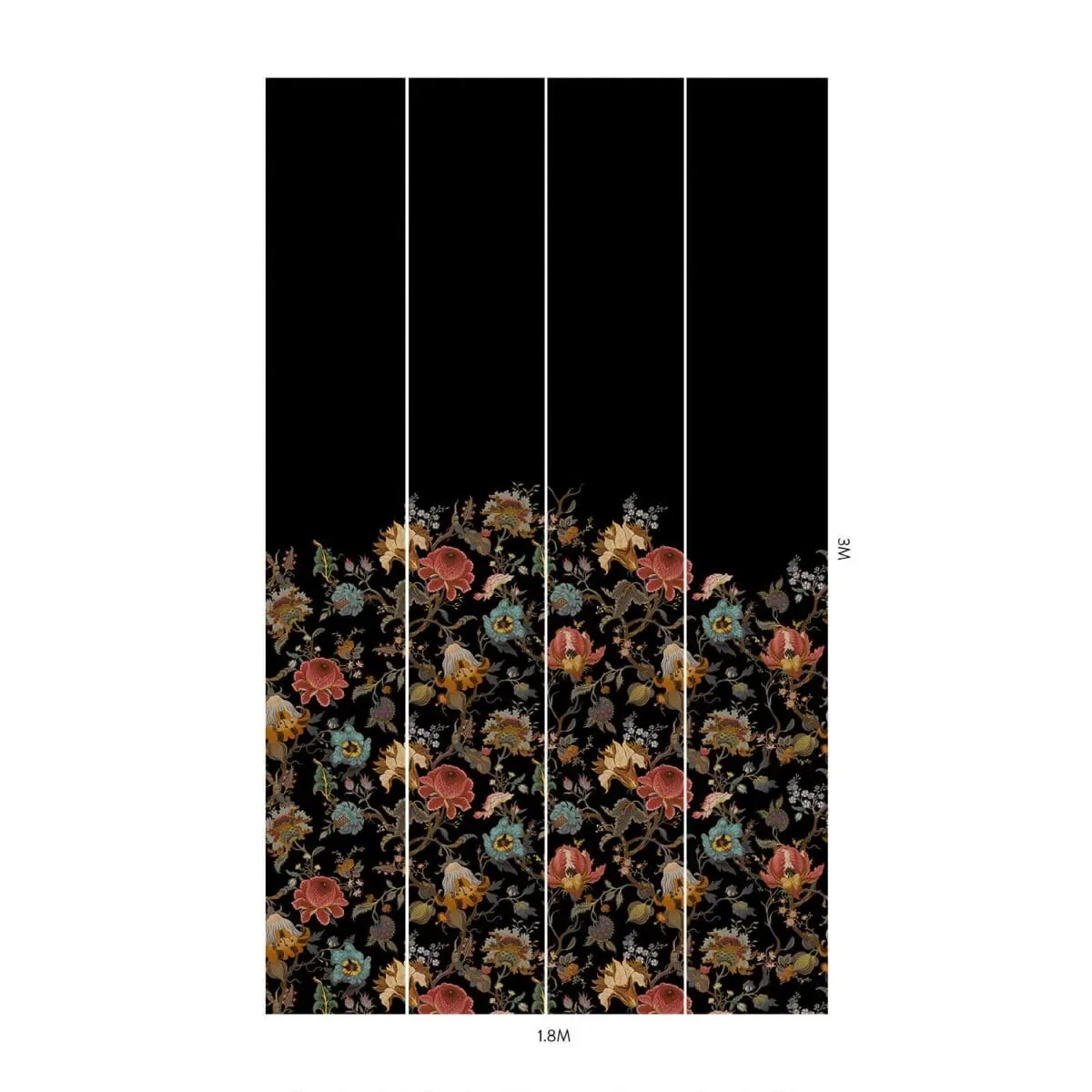 House of Hackney Artemis wallpaper in Black – SKU 1-WA-ART-DI-BLK-PBL