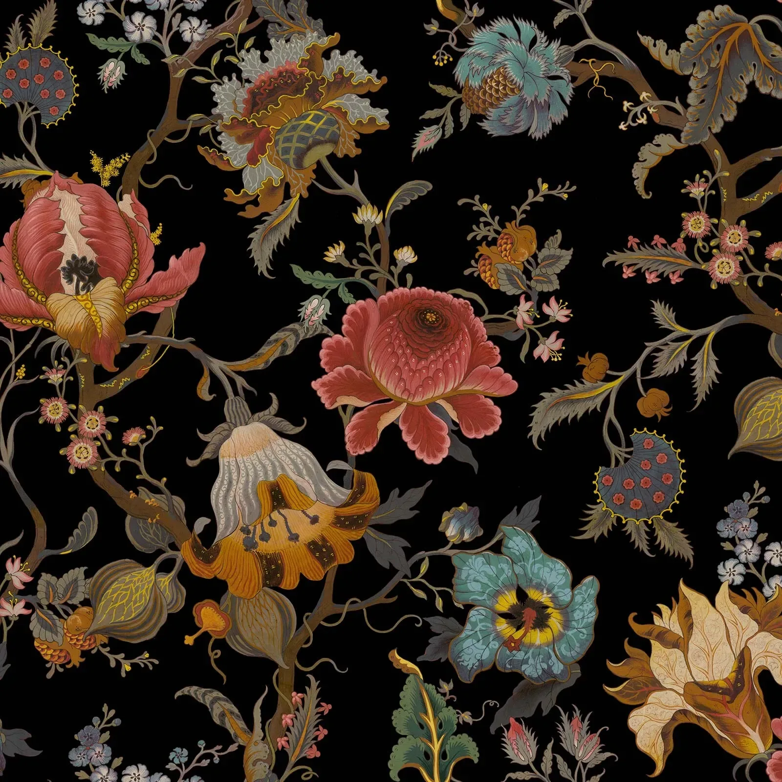 House of Hackney Artemis wallpaper in Black – SKU 1-WA-ART-DI-BLK-XXX