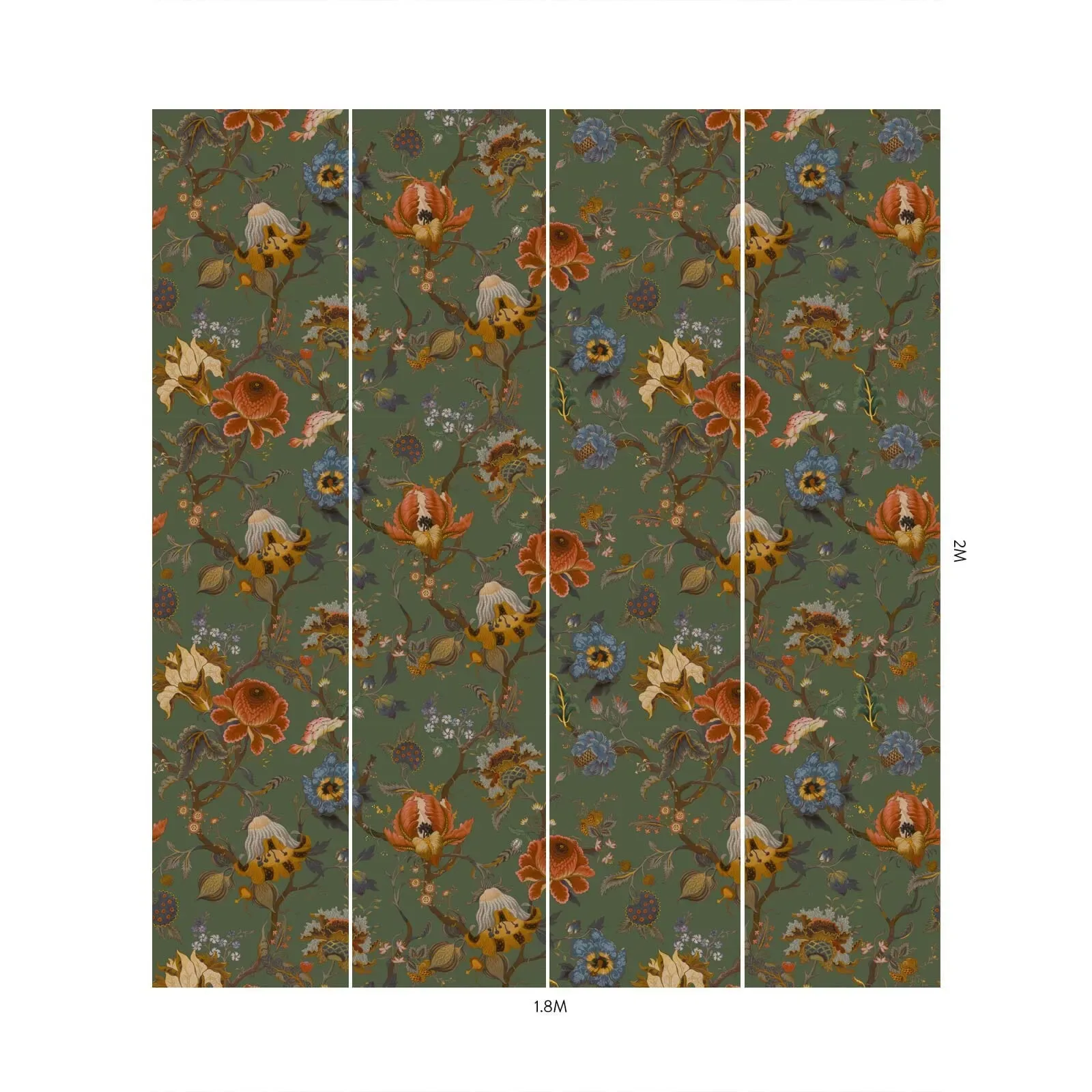 House of Hackney Artemis Wallpaper – Moss Green | Wallpaper Twins House of Hackney Artemis wallpaper in Moss Green – SKU 1-WA-ART-DI-MOS-XXX
