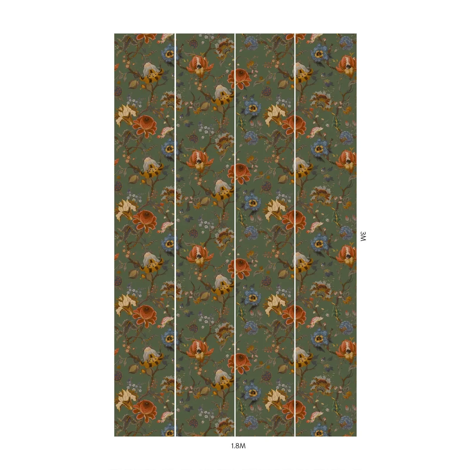 House of Hackney Artemis Wallpaper – Moss Green | Wallpaper Twins House of Hackney Artemis wallpaper in Moss Green – SKU 1-WA-ART-DI-MOS-XXX