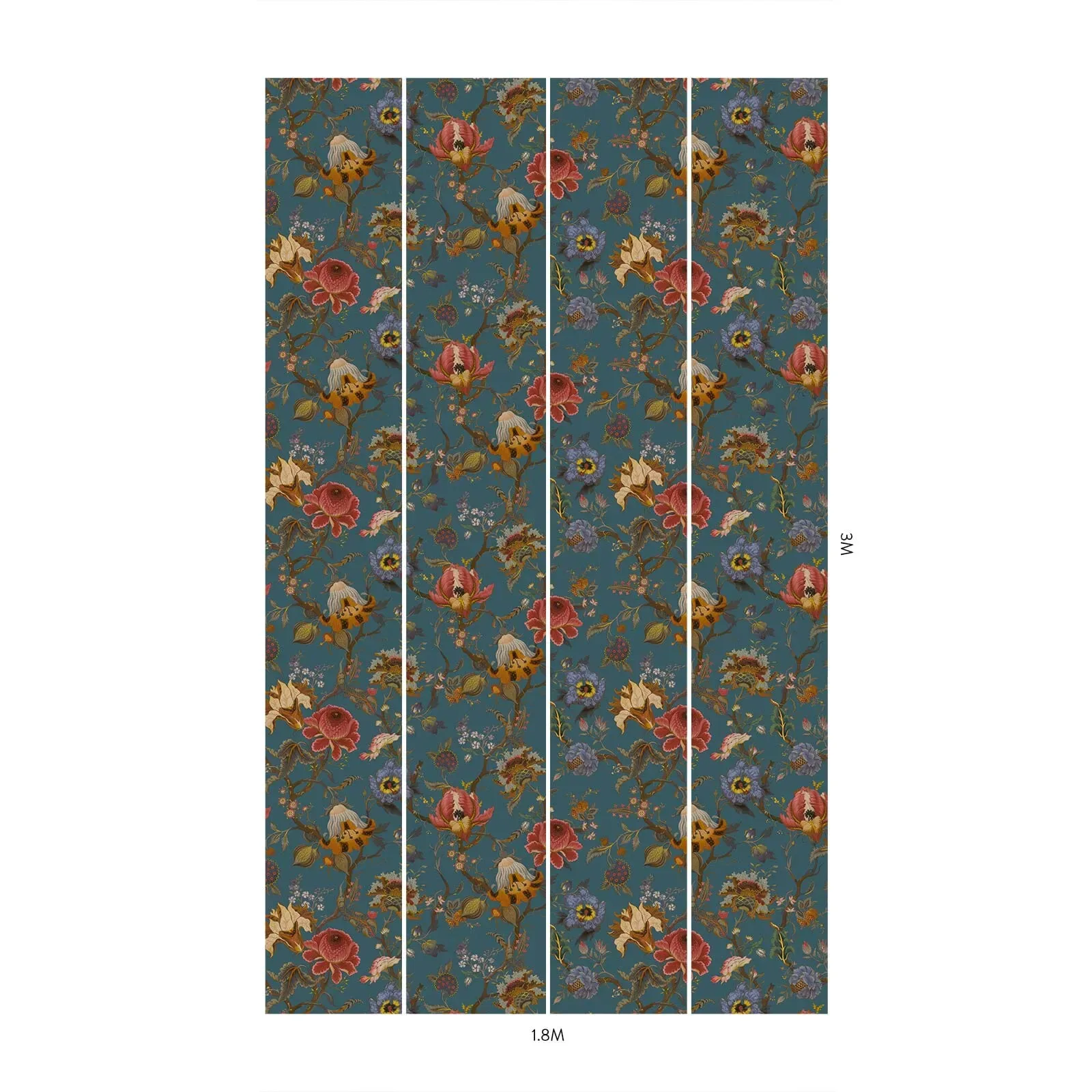 House of Hackney Artemis Wallpaper – Petrol | Wallpaper Twins House of Hackney Artemis wallpaper in Petrol – SKU 1-WA-ART-DI-PET-XXX