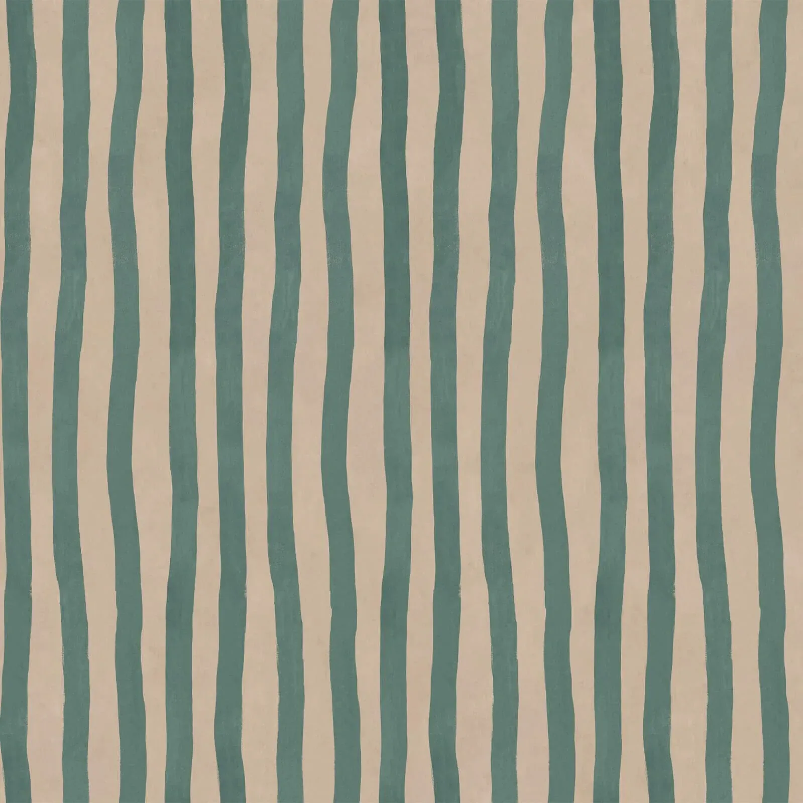 ARTISTS STRIPE Wallpaper - Euphorbia and Alabaster