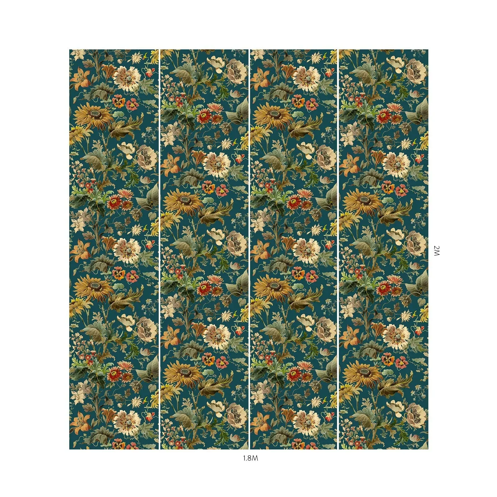 House of Hackney Avalon wallpaper in Petrol – SKU 1-WA-AVA-DI-PET-XXX