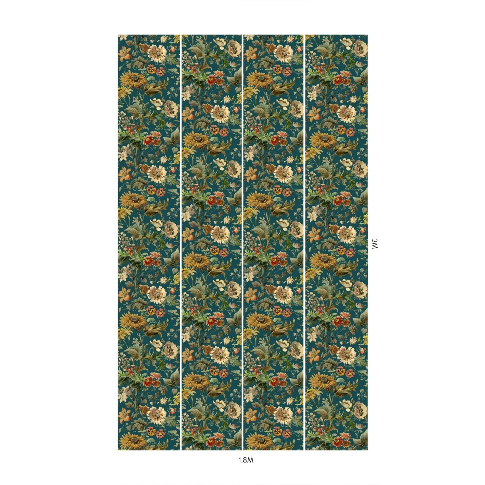 House of Hackney Avalon wallpaper in Petrol – SKU 1-WA-AVA-DI-PET-XXX