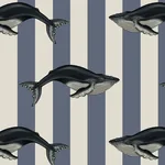 House of Hackney Baleana wallpaper in Denim – SKU 1-WA-BAL-DI-DEN-XXX
