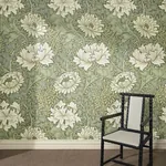 House of Hackney Chrysanthemum Magna Wallpaper – Sap | Wallpaper Twins House of Hackney Chrysanthemum Magna wallpaper in Sap – SKU 1-WA-CHM-DI-SAP-XXX