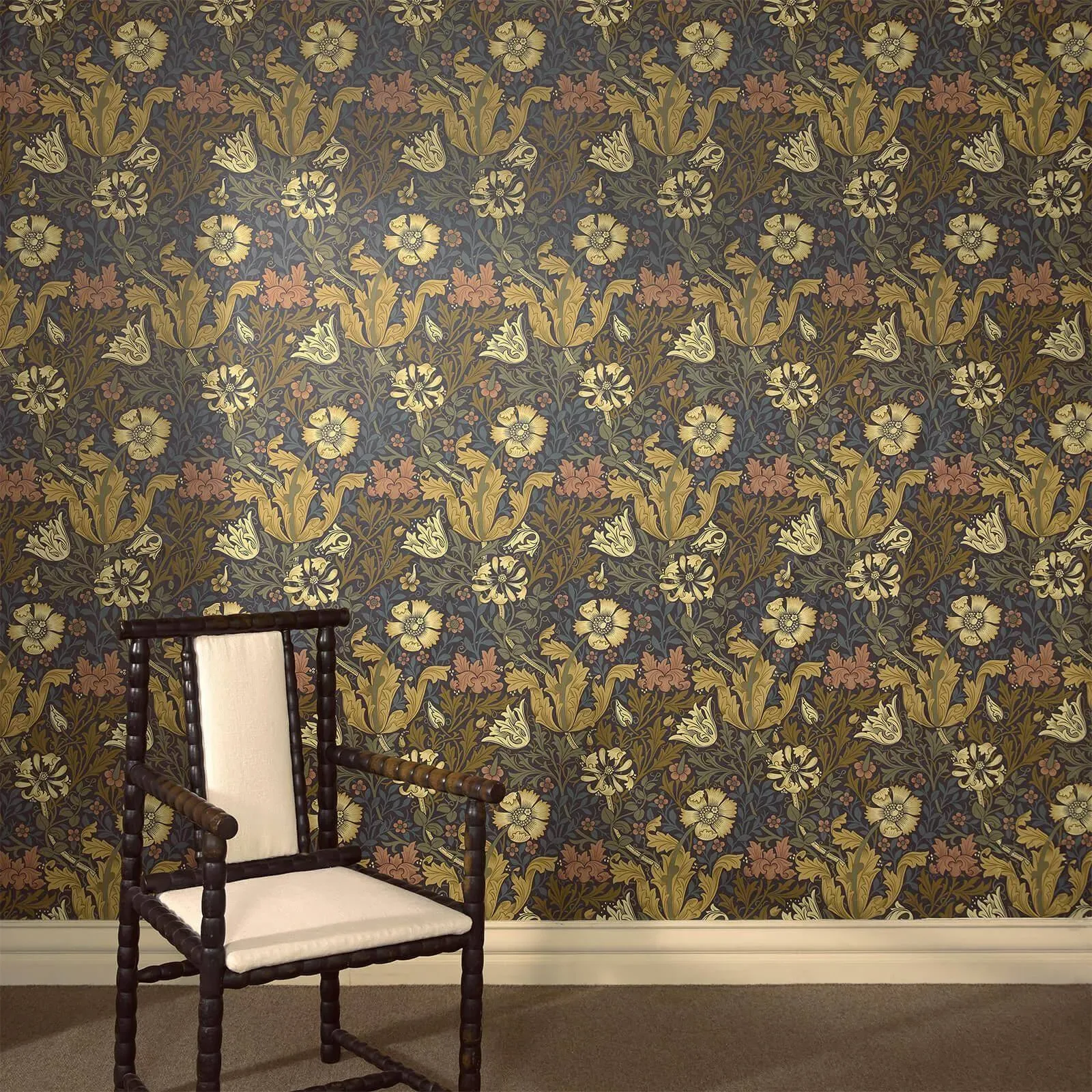 House of Hackney Compton wallpaper in Midnight – SKU 1-WA-COM-DI-MID-XXX
