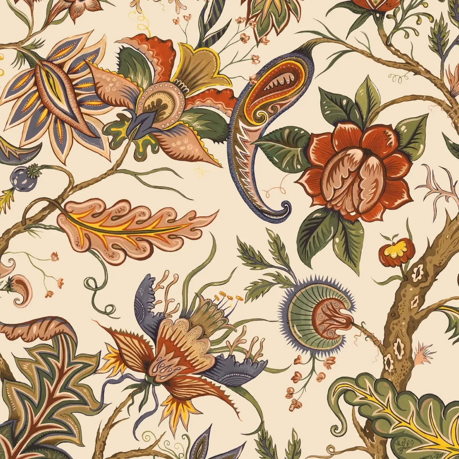 House of Hackney Damas wallpaper in Cream – SKU 1-WA-DAM-DI-CRM-XXX