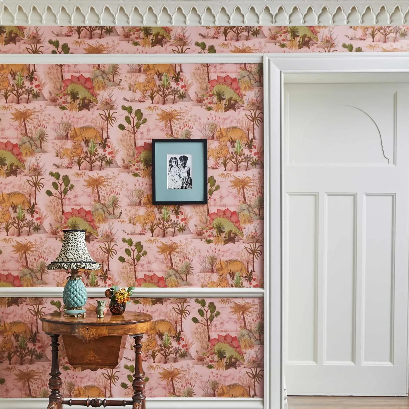 House of Hackney Dinosauria wallpaper in Plaster – SKU 1-WA-DIN-DI-PLS-XXX