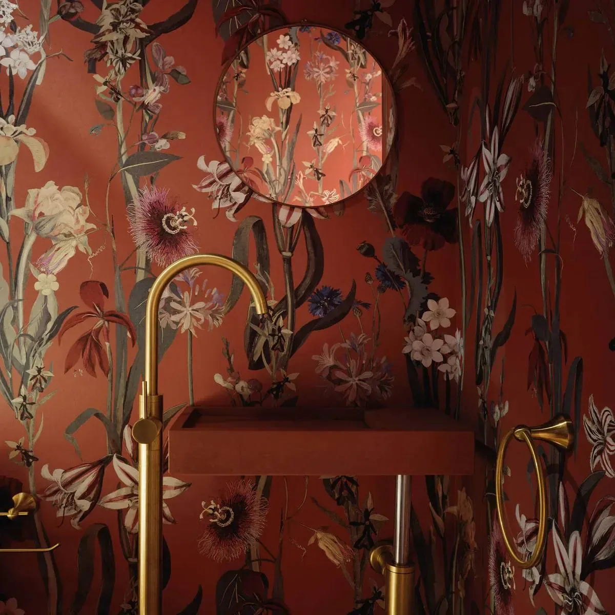 House of Hackney Flora Delanica Wallpaper – Clay | Wallpaper Twins House of Hackney Flora Delanica wallpaper in Clay – SKU 1-WA-DEL-DI-CLA-XXX