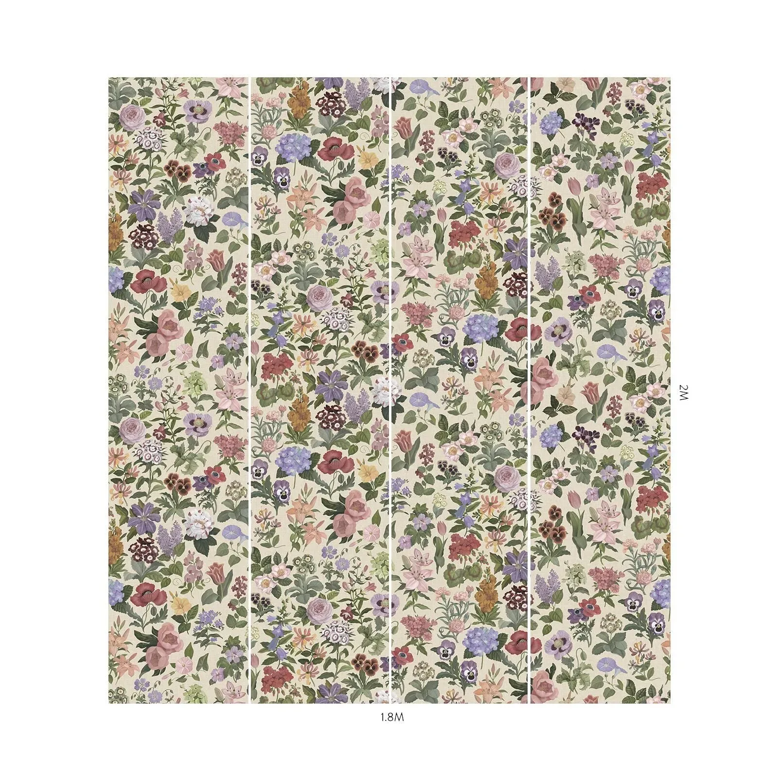 House of Hackney Floralia wallpaper in Ecru – SKU 1-WA-FRA-DI-ECR-XXX