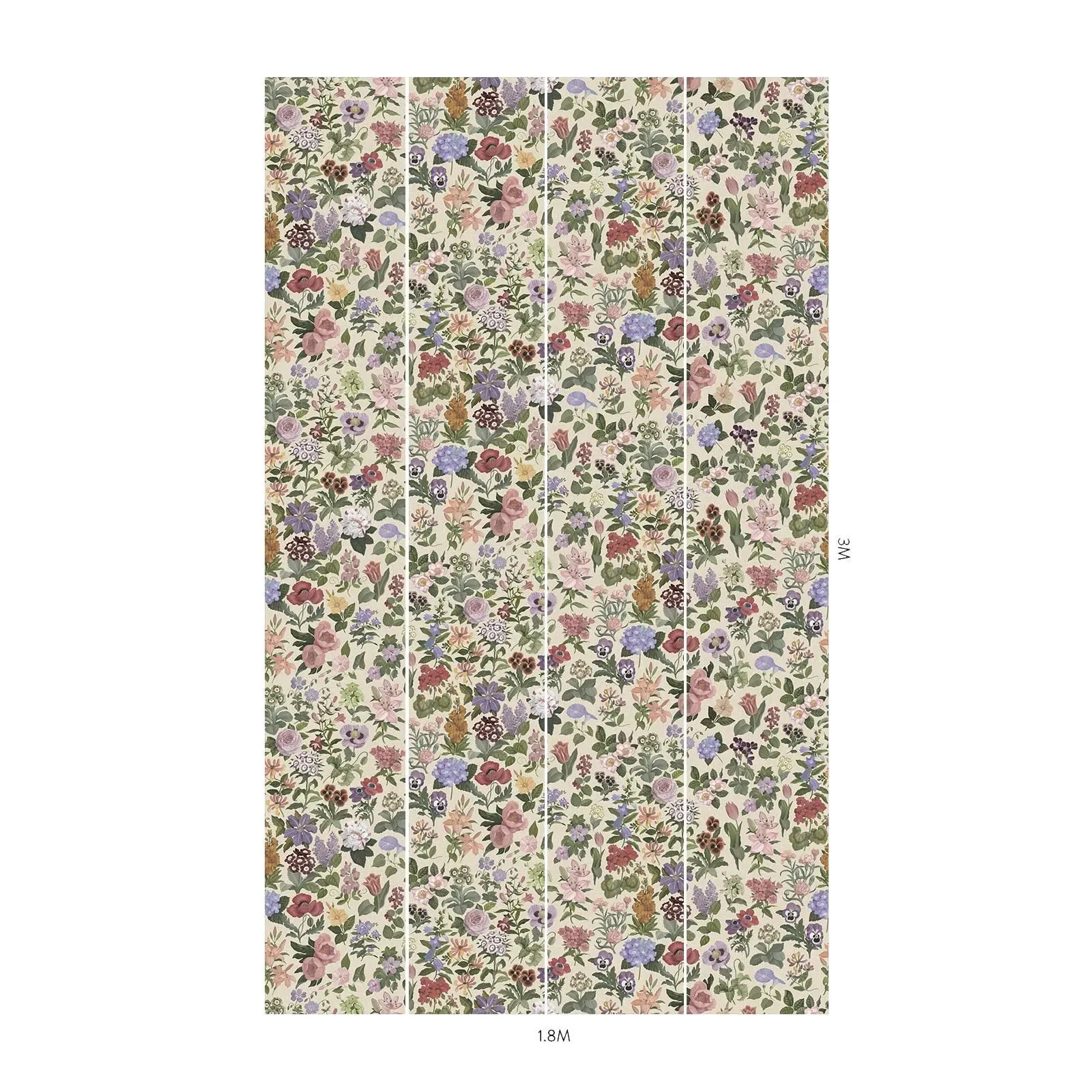 House of Hackney Floralia wallpaper in Ecru – SKU 1-WA-FRA-DI-ECR-XXX
