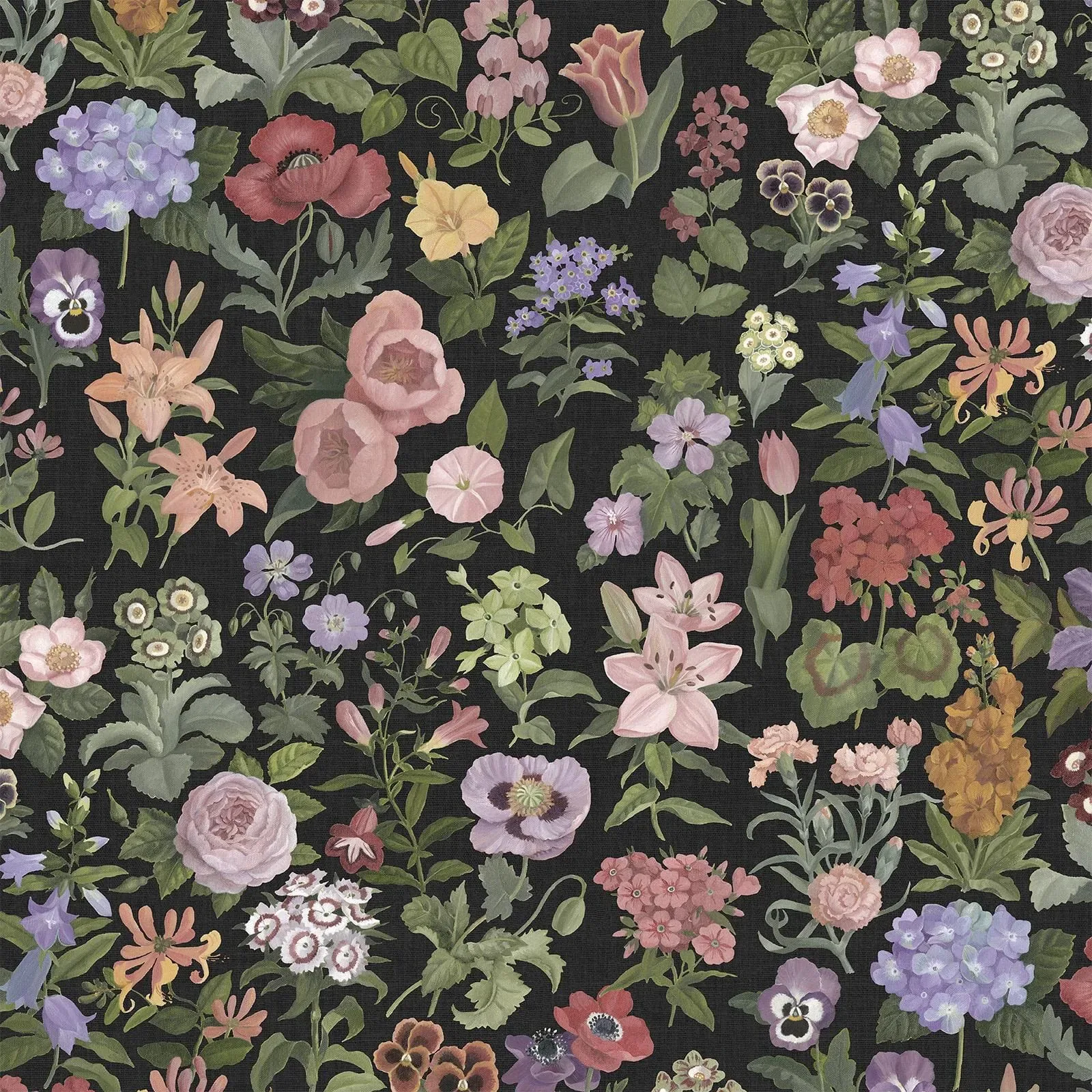 House of Hackney Floralia wallpaper in Noir – SKU 1-WA-FRA-DI-NOI-XXX