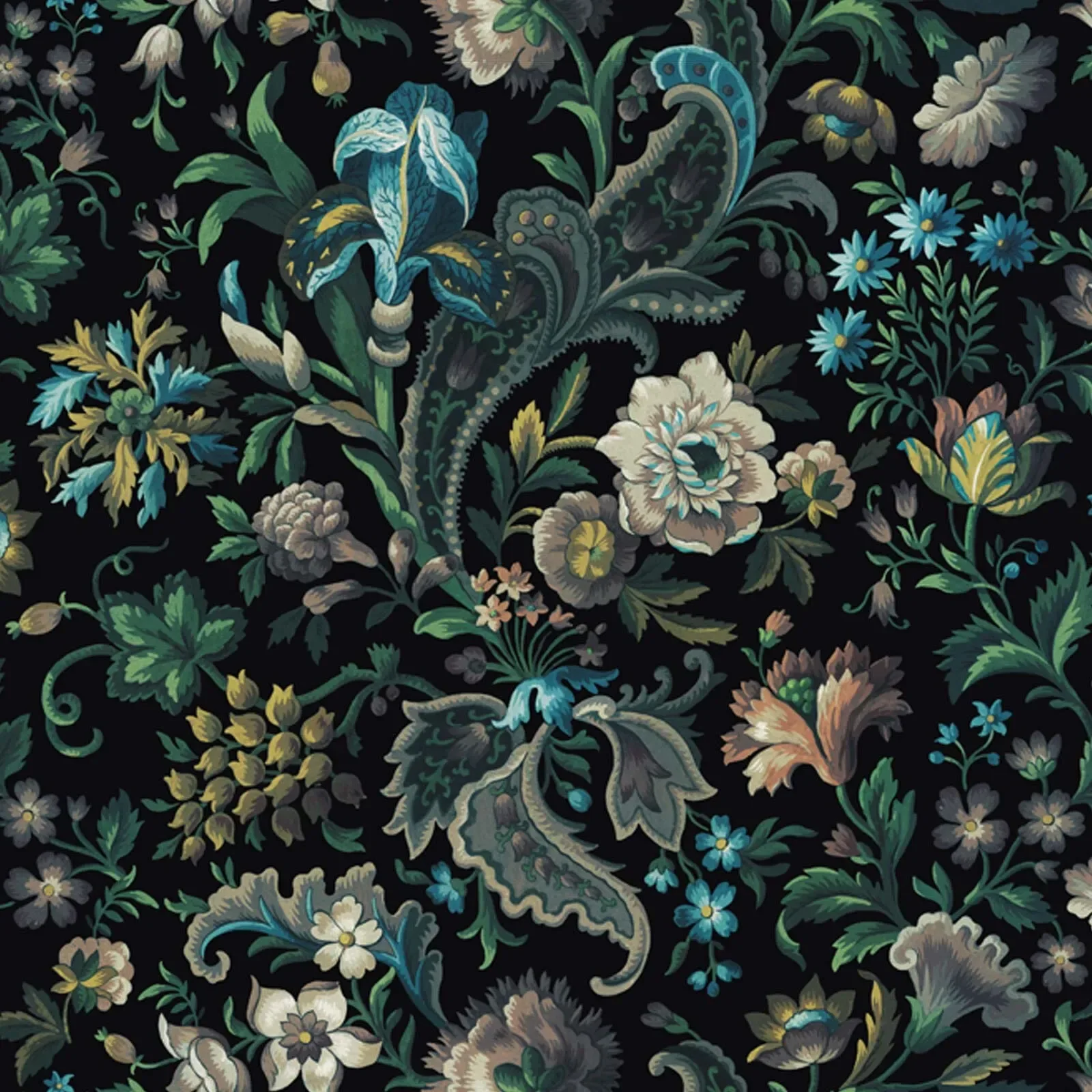 House of Hackney Florika wallpaper in Onyx – SKU 1-WA-FLO-DI-ONX-XXX