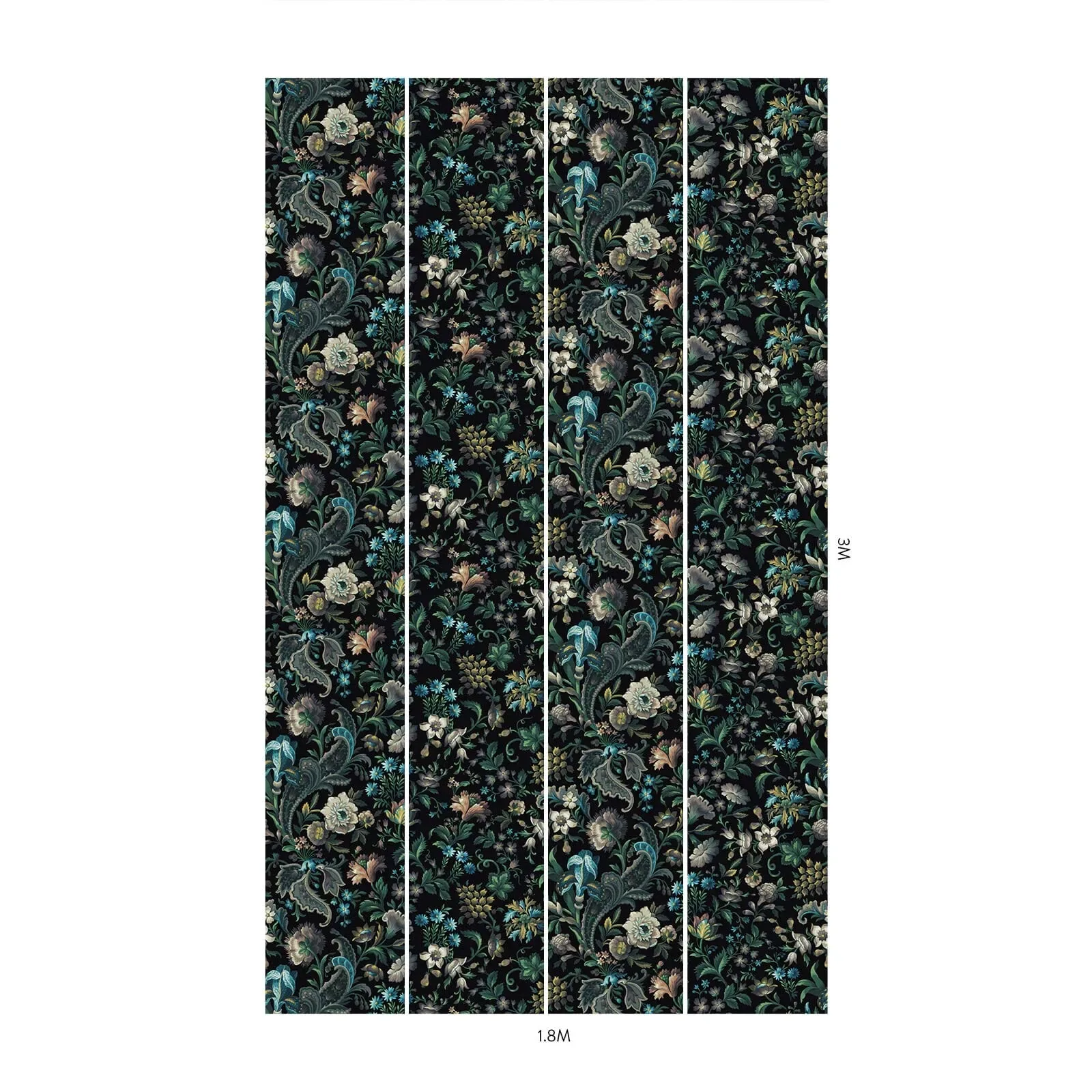 House of Hackney Florika wallpaper in Onyx – SKU 1-WA-FLO-DI-ONX-XXX