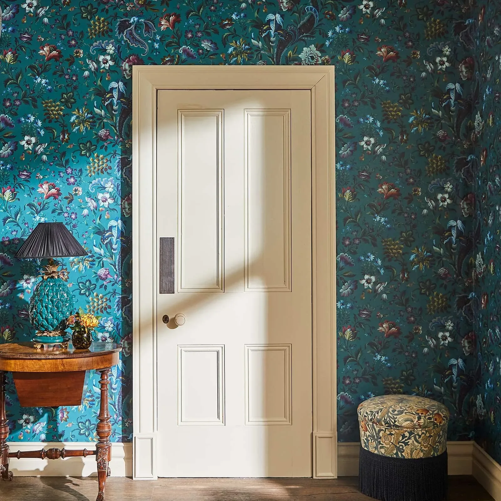 House of Hackney Florika wallpaper in Petrol – SKU 1-WA-FLO-DI-PET-XXX