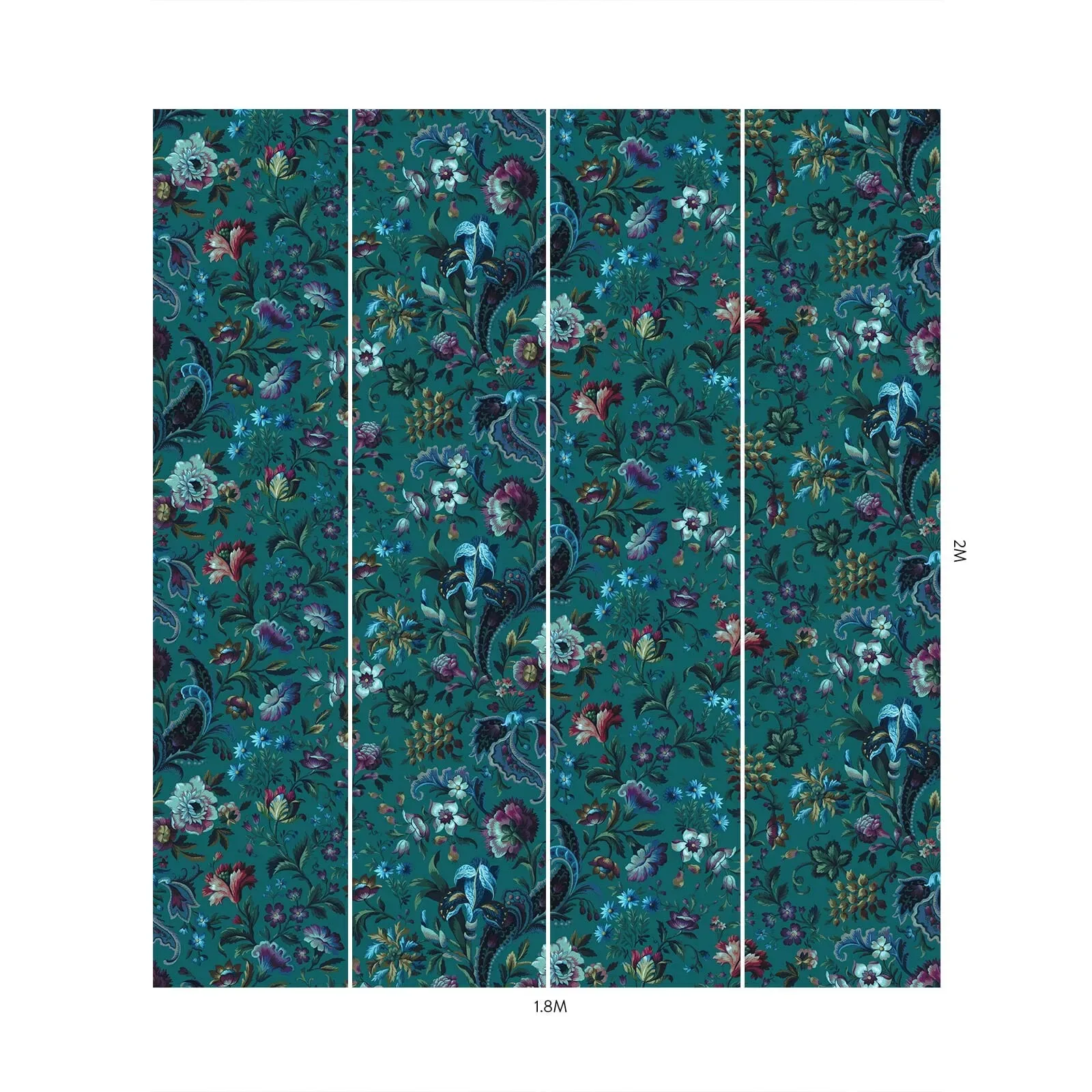 House of Hackney Florika Wallpaper – Petrol | Wallpaper Twins House of Hackney Florika wallpaper in Petrol – SKU 1-WA-FLO-DI-PET-XXX