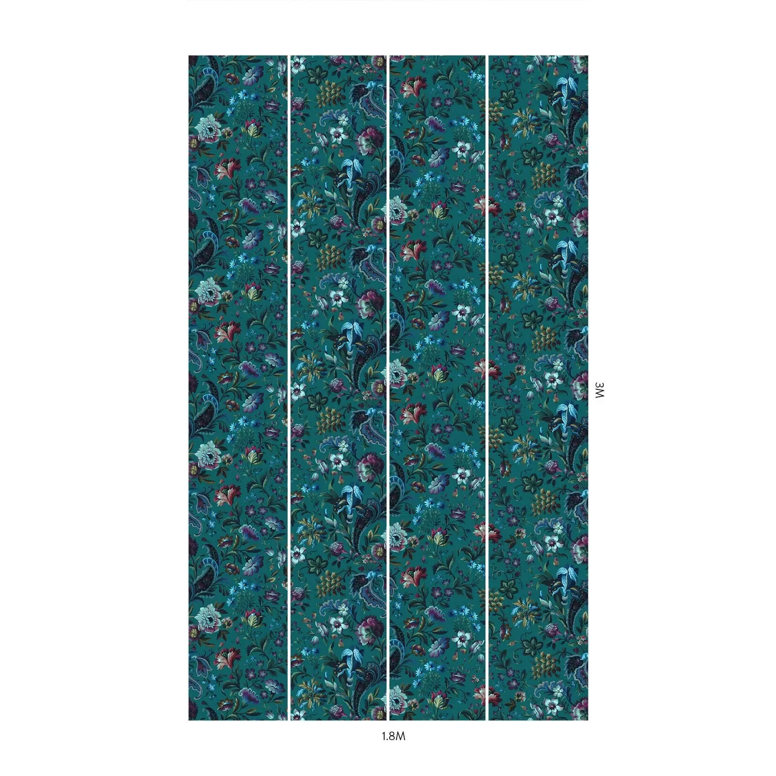 House of Hackney Florika Wallpaper – Petrol | Wallpaper Twins House of Hackney Florika wallpaper in Petrol – SKU 1-WA-FLO-DI-PET-XXX