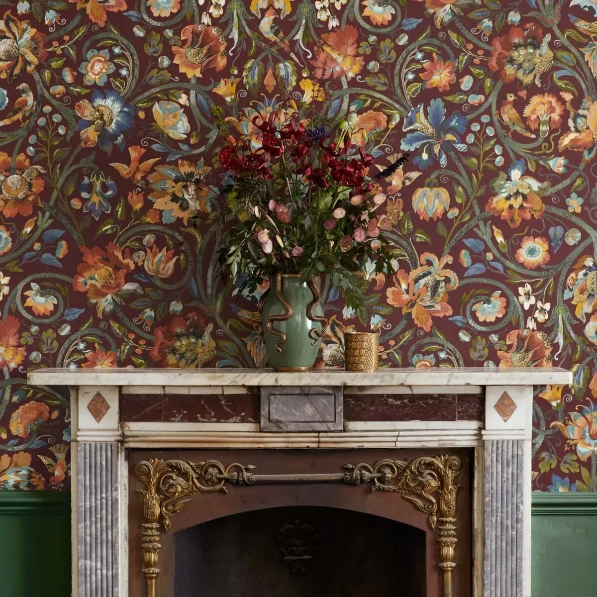 House of Hackney Gaia Wallpaper – Vermillion | Wallpaper Twins House of Hackney Gaia wallpaper in Vermillion – SKU 1-WA-GAI-DI-VER-XXX
