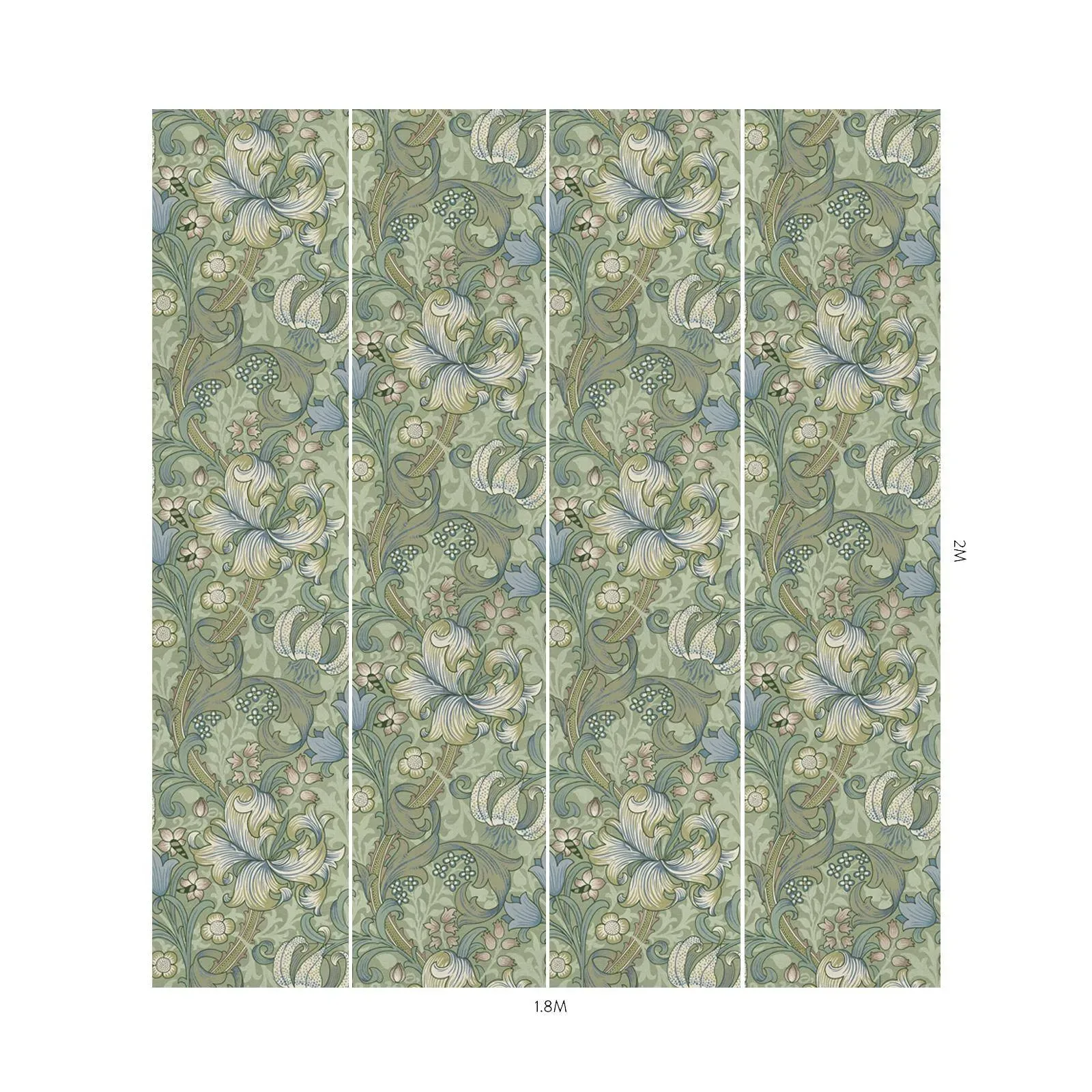 House of Hackney Golden Lily wallpaper in Apple – SKU 1-WA-GOL-DI-APP-XXX