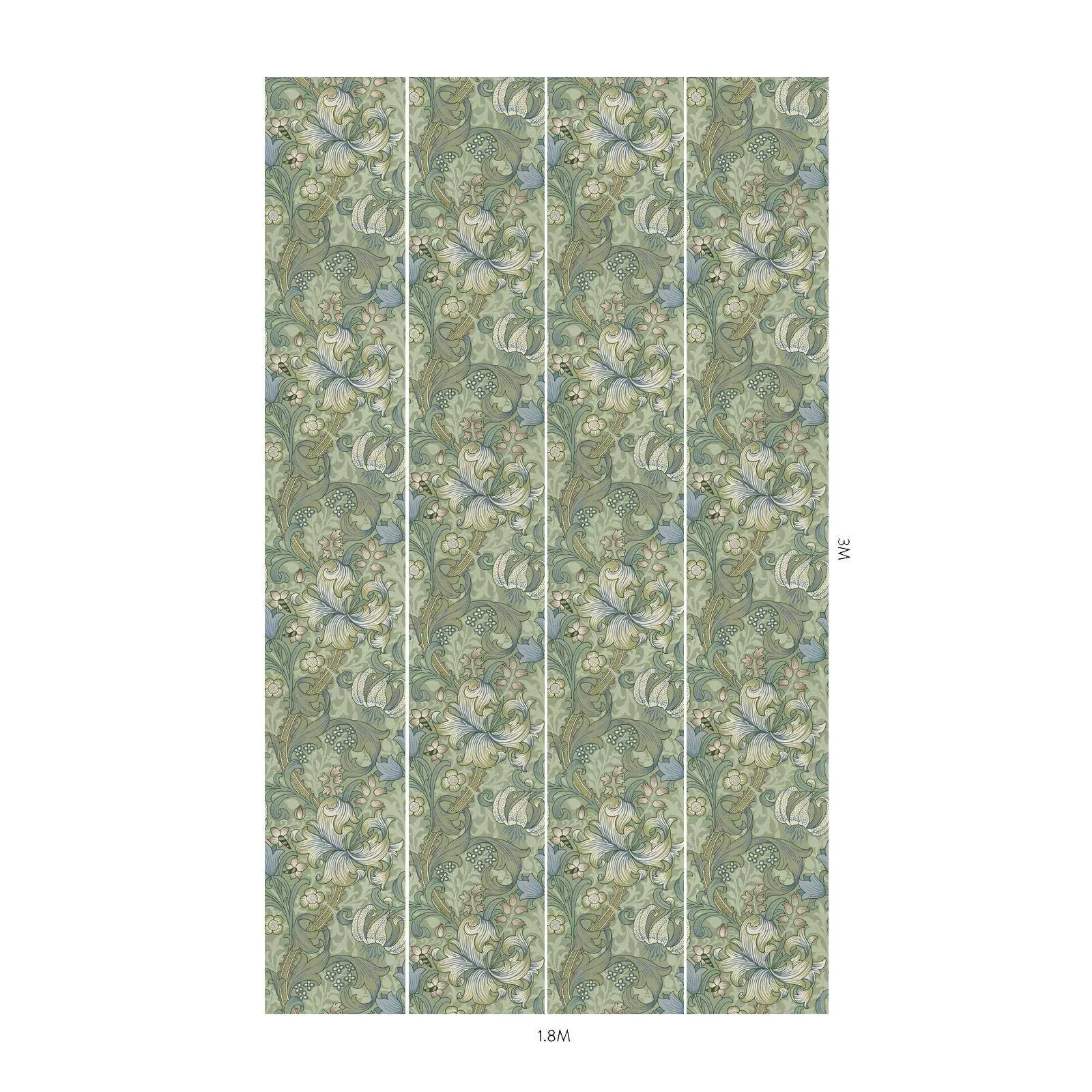 House of Hackney Golden Lily wallpaper in Apple – SKU 1-WA-GOL-DI-APP-XXX