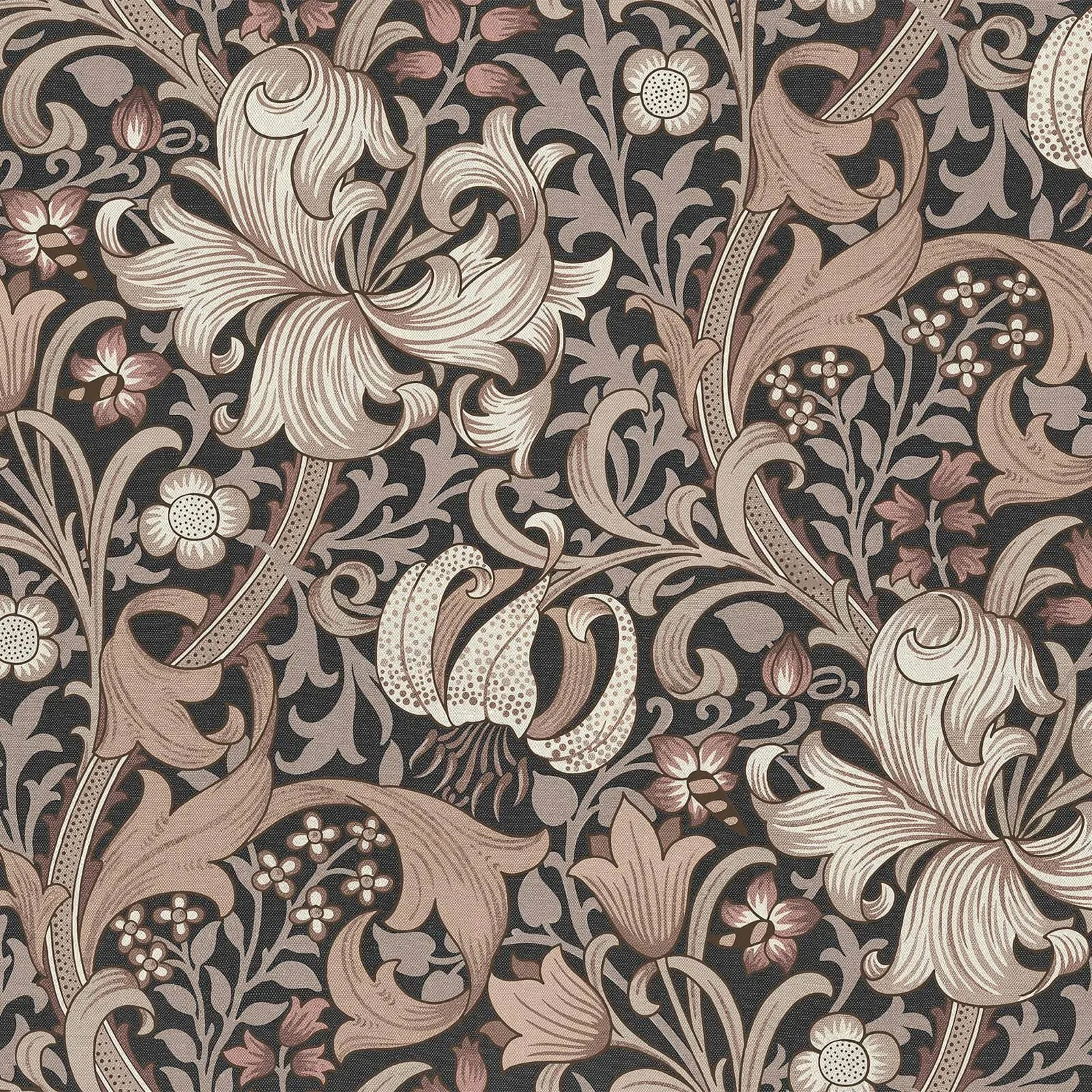 GOLDEN LILY Wallpaper – Black