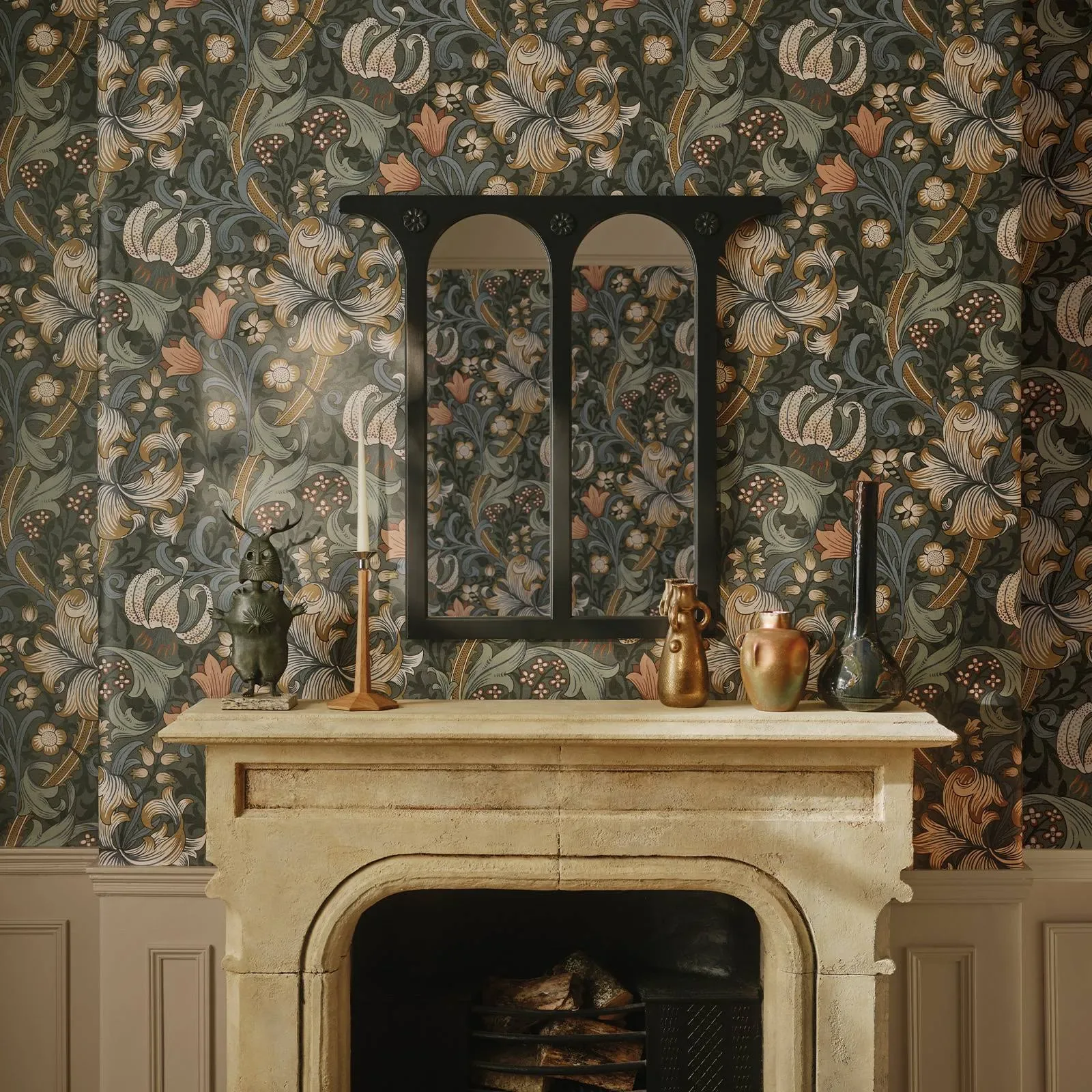 House of Hackney Golden Lily Wallpaper – Euphorbia | Wallpaper Twins House of Hackney Golden Lily wallpaper in Euphorbia – SKU 1-WA-GOL-DI-EUP-XXX