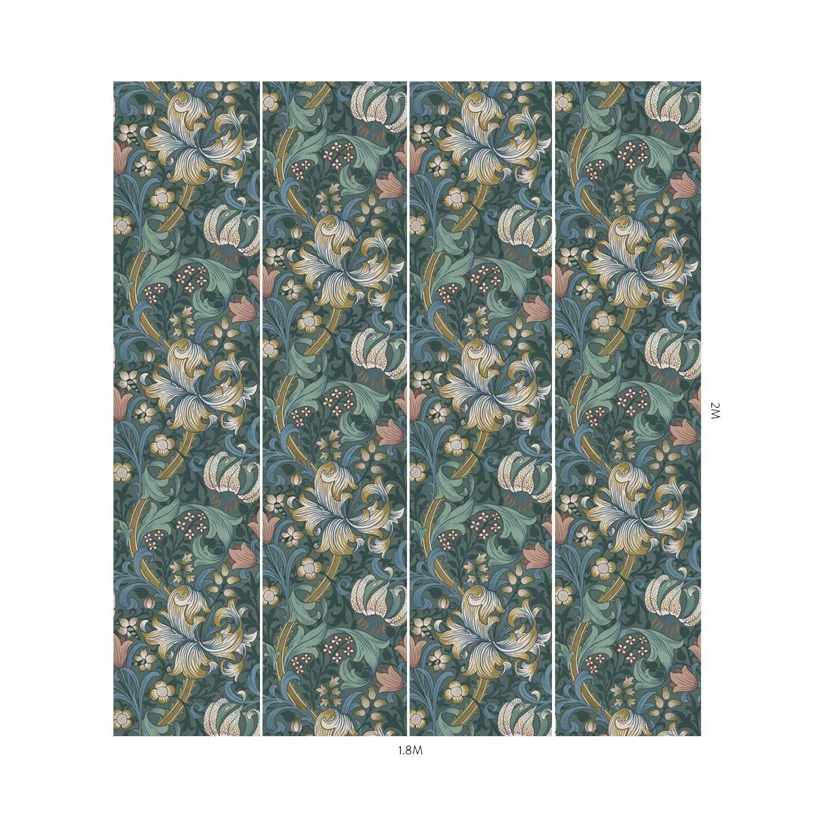 House of Hackney Golden Lily Wallpaper – Euphorbia | Wallpaper Twins House of Hackney Golden Lily wallpaper in Euphorbia – SKU 1-WA-GOL-DI-EUP-XXX