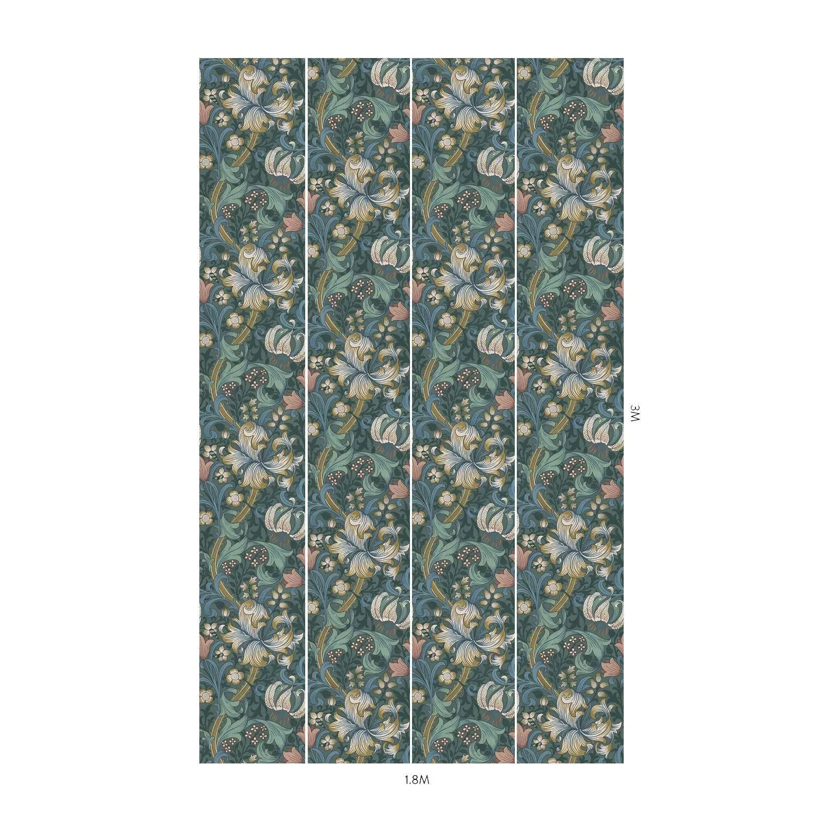 House of Hackney Golden Lily Wallpaper – Euphorbia | Wallpaper Twins House of Hackney Golden Lily wallpaper in Euphorbia – SKU 1-WA-GOL-DI-EUP-XXX