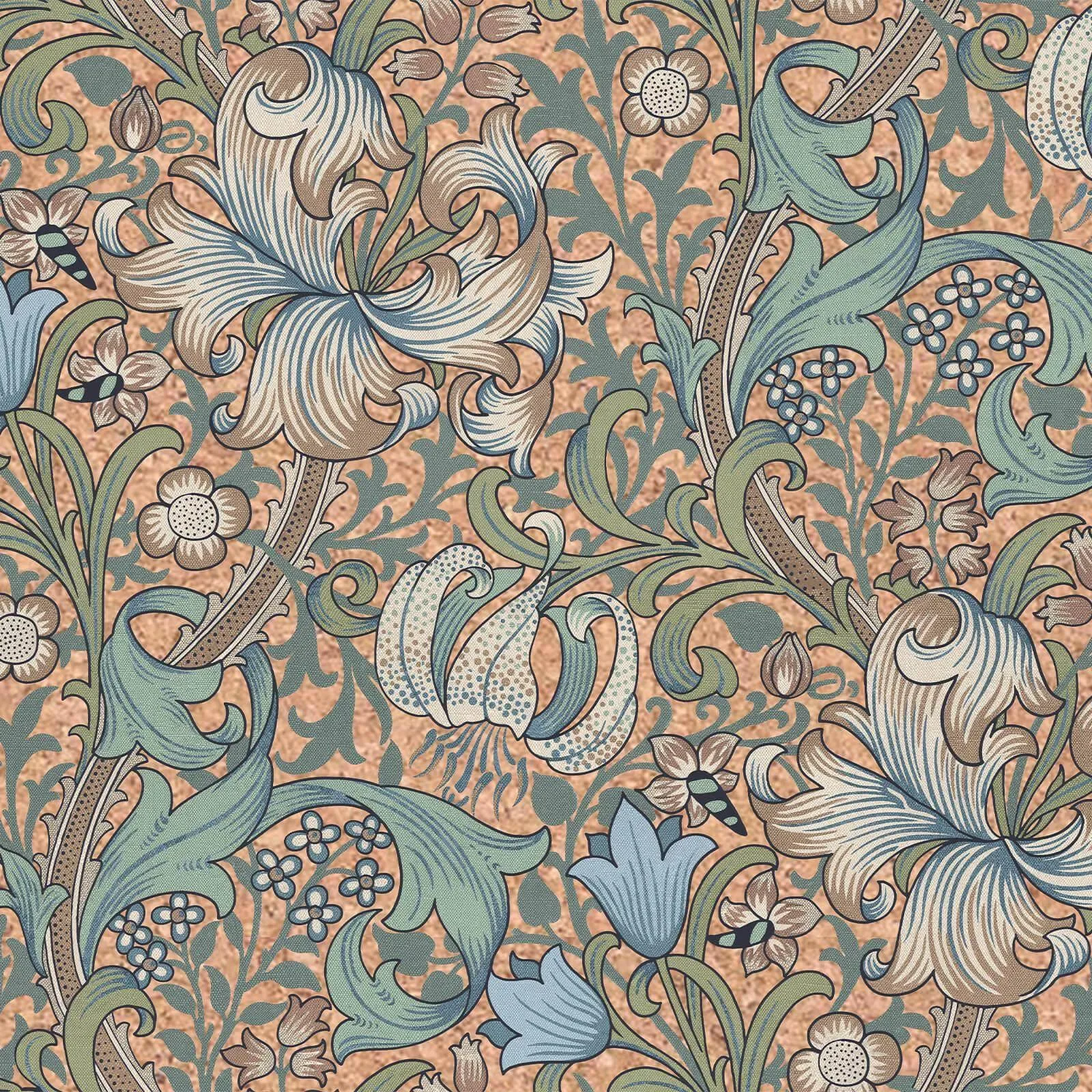 GOLDEN LILY Cork Wallpaper – Moonstone