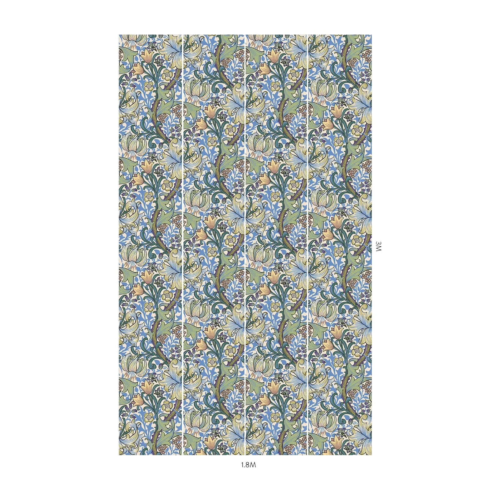 House of Hackney Golden Lily wallpaper in Sky – SKU 1-WA-GOL-DI-SKY-XXX