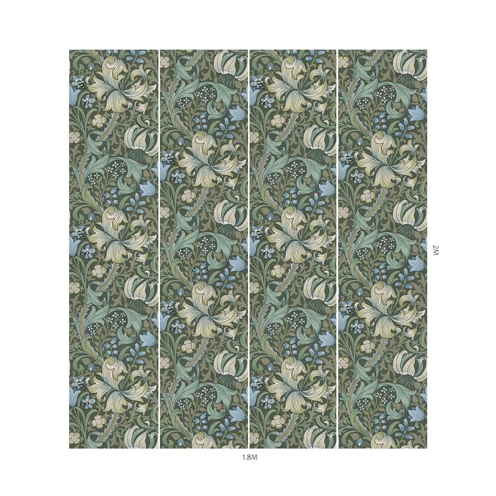 House of Hackney Golden Lily wallpaper in Verde – SKU 1-WA-GOL-DI-VER-XXX