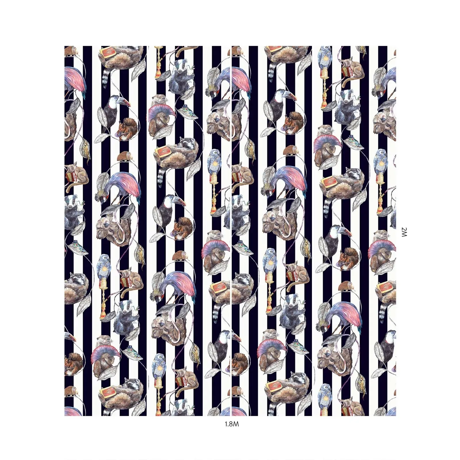 House of Hackney Hackney Empire wallpaper in Midnight Stripe – SKU 1-WA-HAC-DI-MID-STR