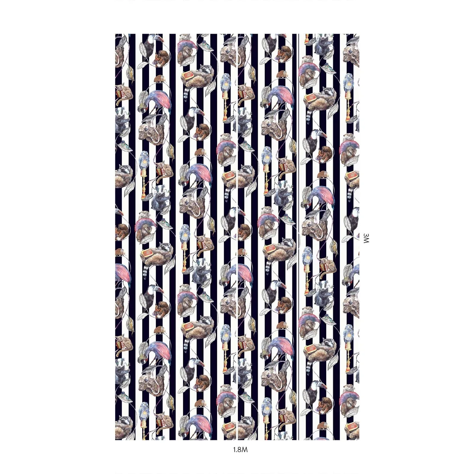 House of Hackney Hackney Empire wallpaper in Midnight Stripe – SKU 1-WA-HAC-DI-MID-STR