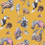 House of Hackney Hackney Empire Wallpaper – Ochre | Wallpaper Twins House of Hackney Hackney Empire wallpaper in Ochre – SKU 1-WA-HAC-DI-OCH-XXX