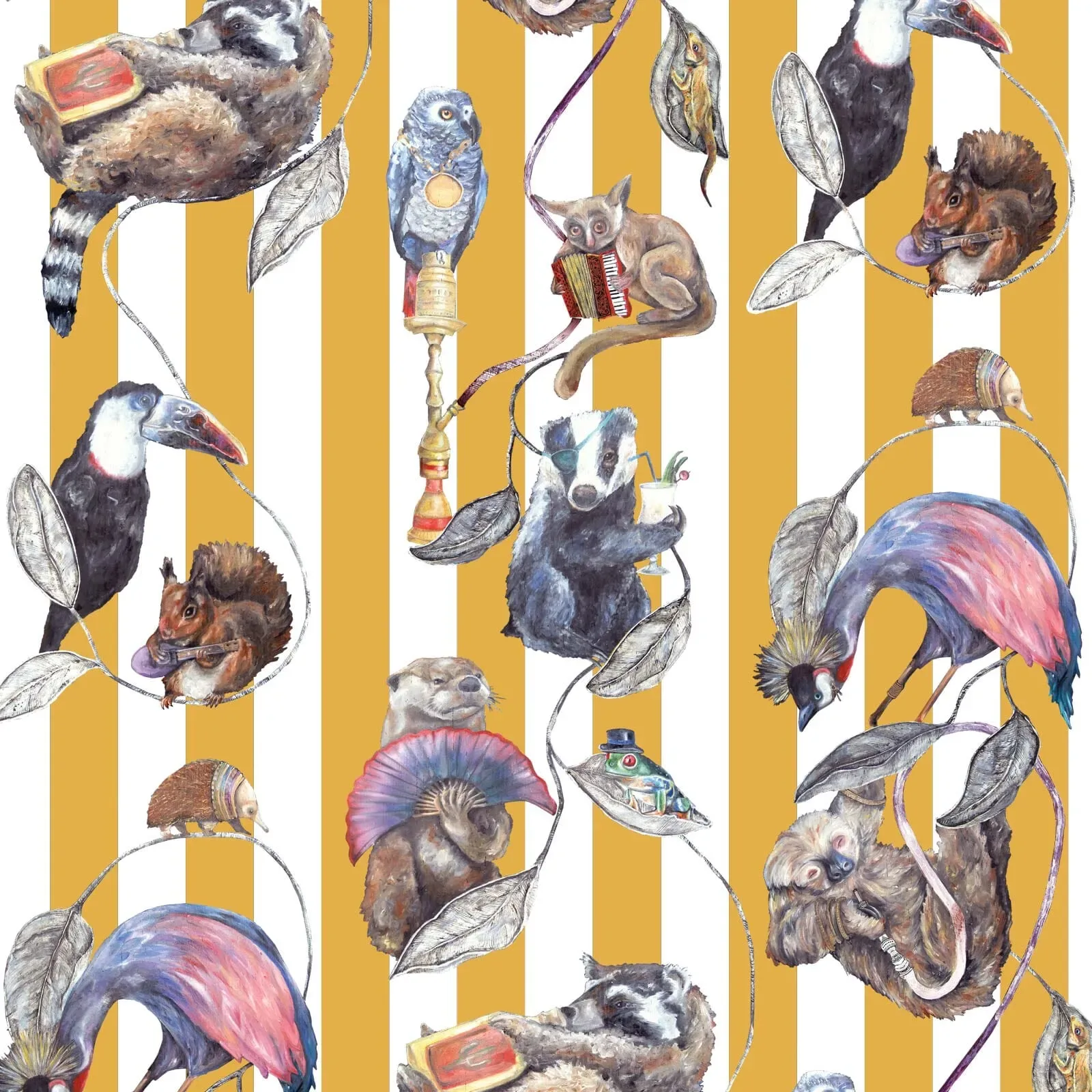 HACKNEY EMPIRE Wallpaper – Ochre Stripe