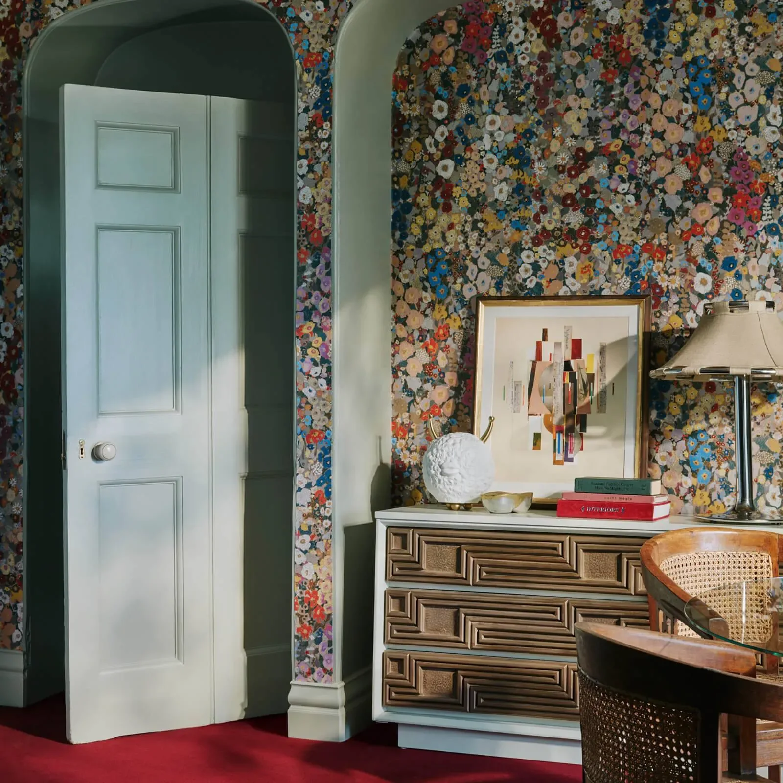 House of Hackney Hollyhocks wallpaper in Autumn – SKU 1-WA-HOL-DI-AUT-XXX