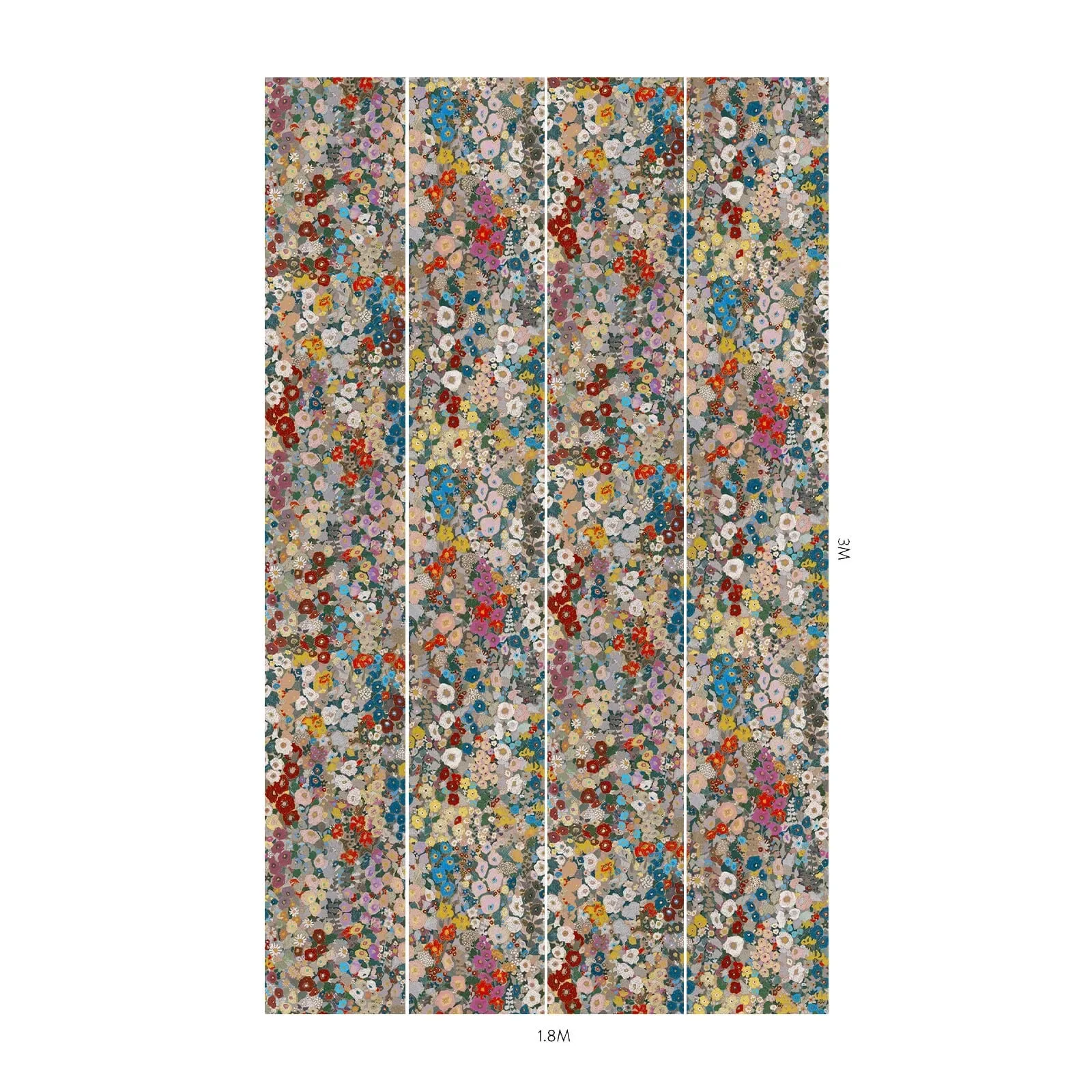 House of Hackney Hollyhocks wallpaper in Autumn – SKU 1-WA-HOL-DI-AUT-XXX